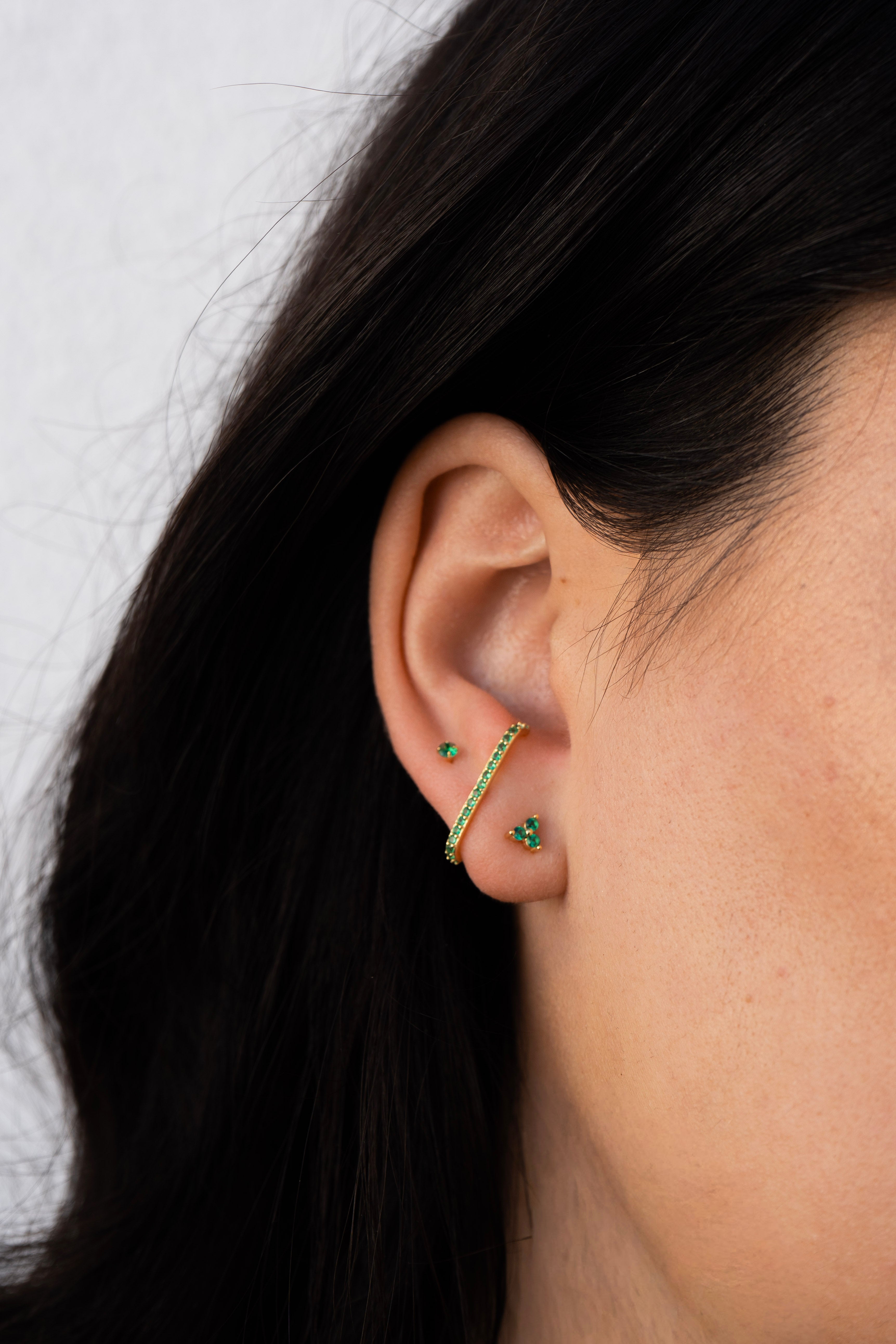 Lightline Green Earring