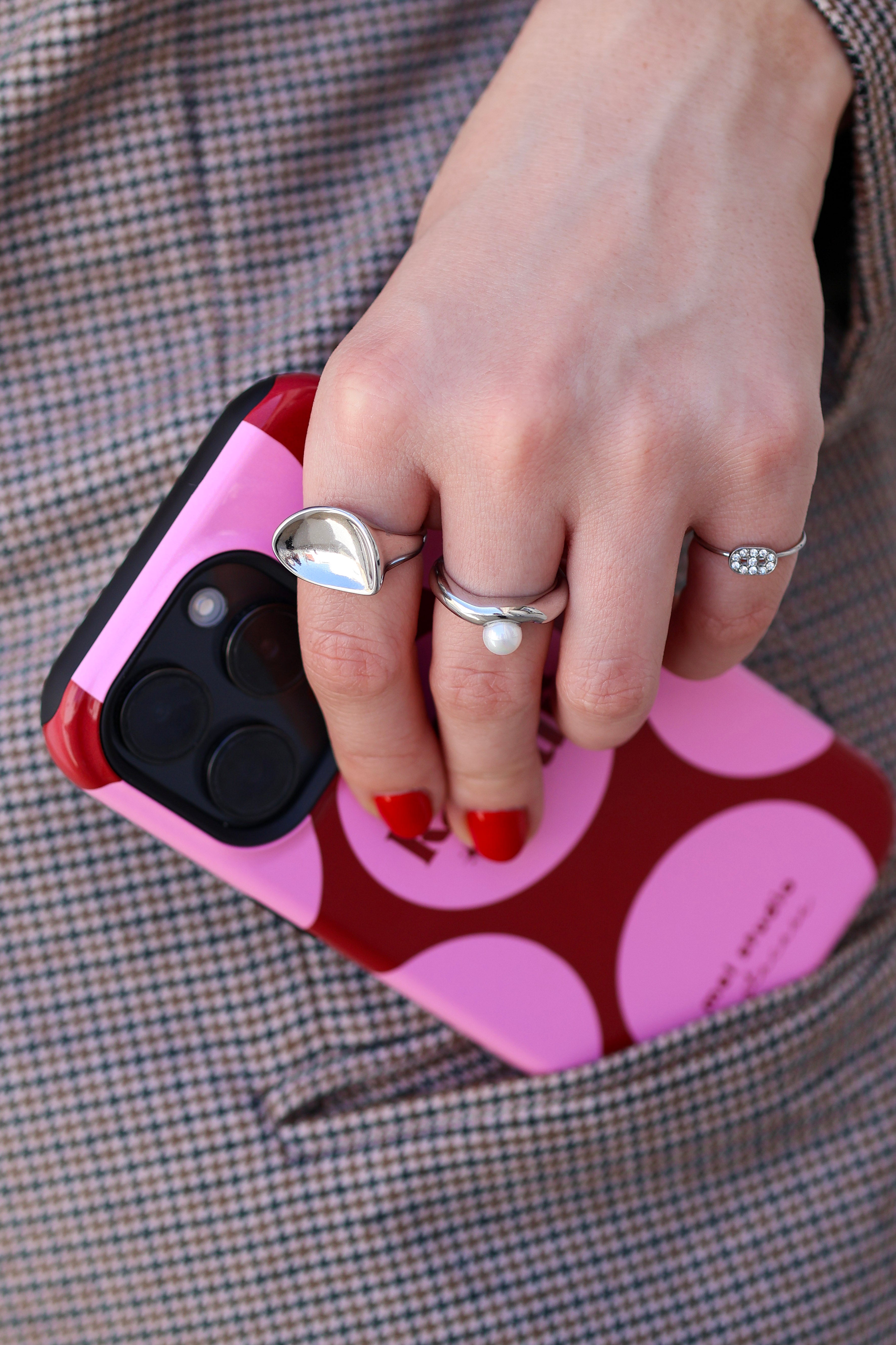 Silver Oval Pinky Ring