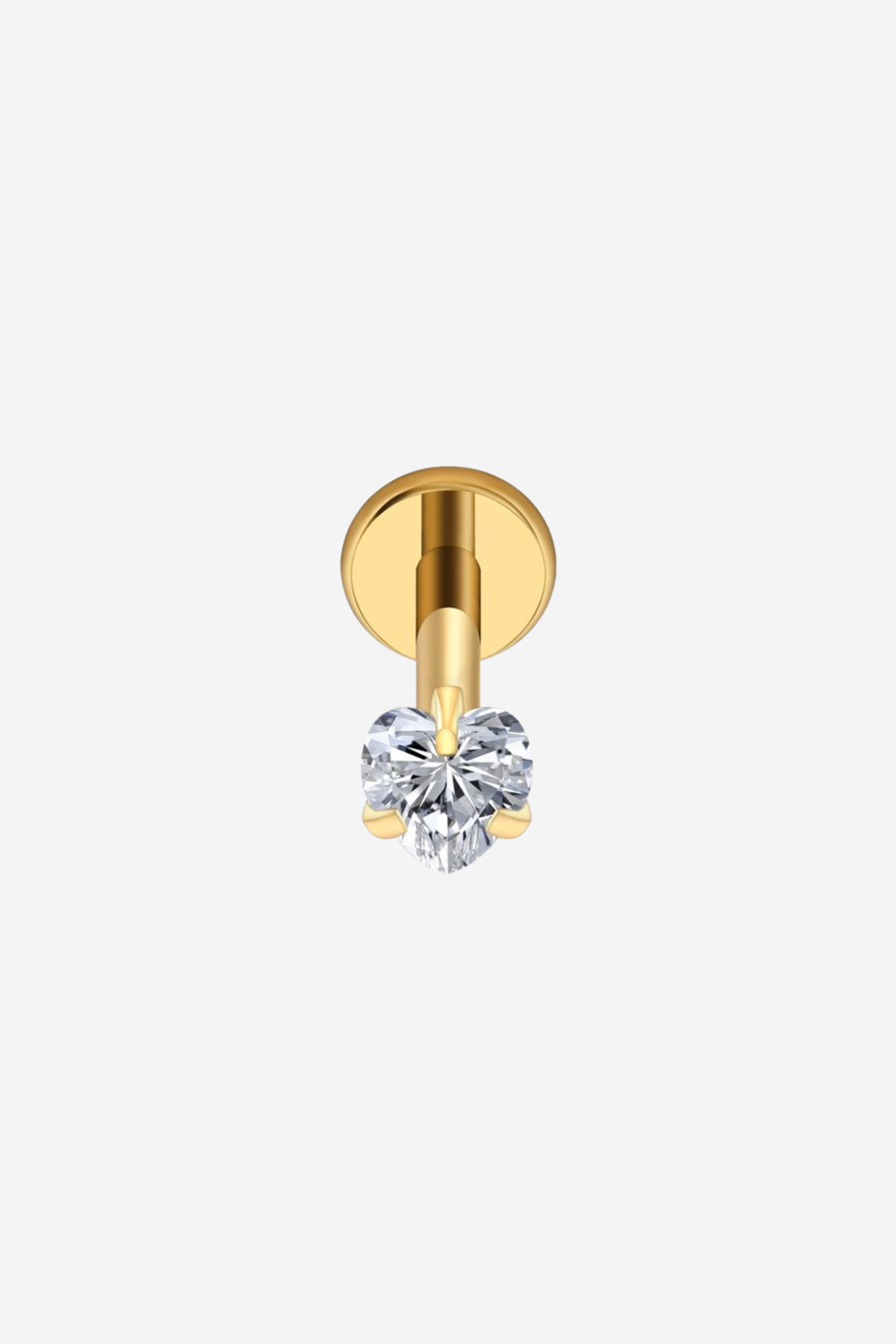 Piercing White Heart em Titânio