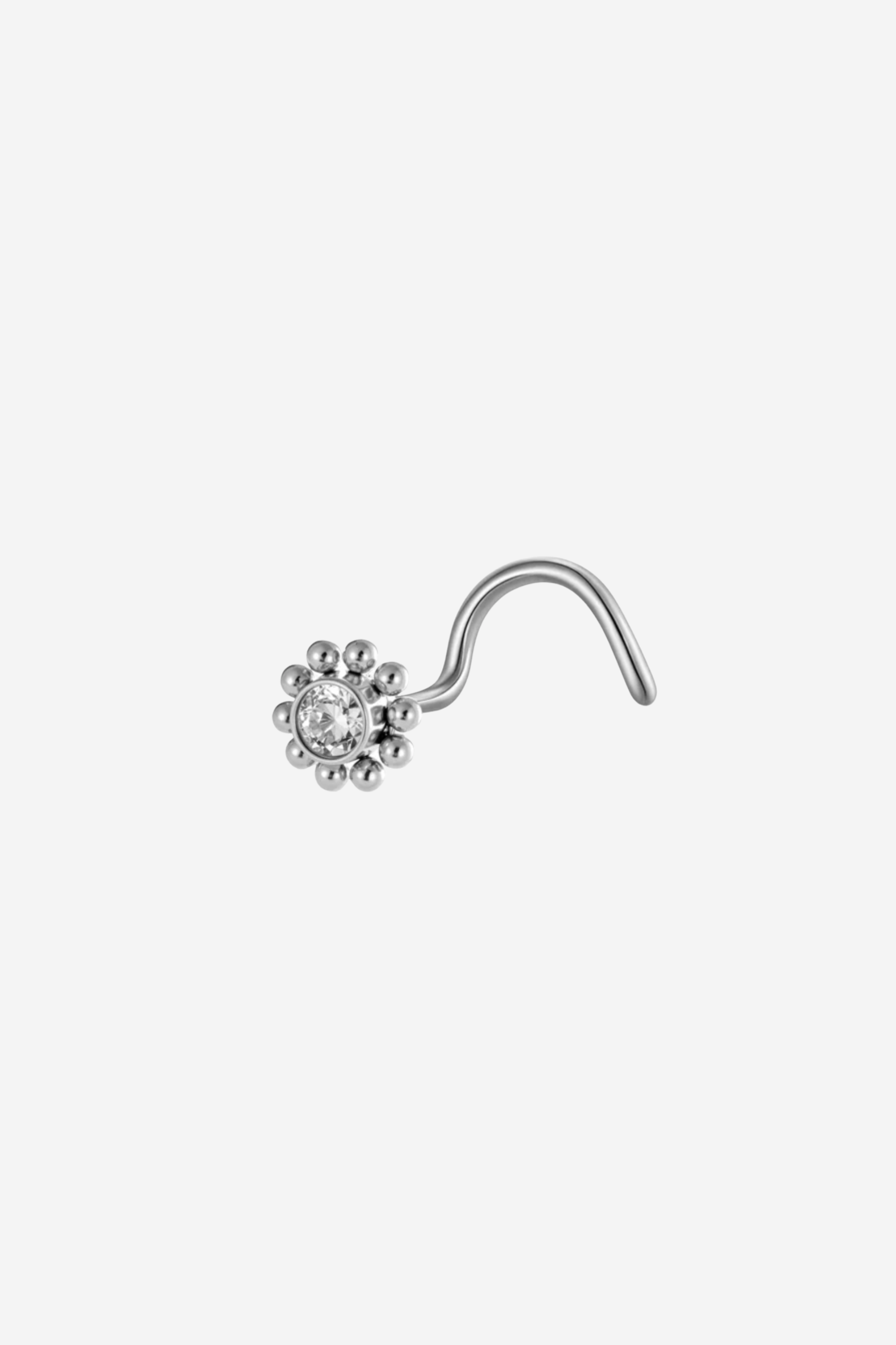 Piercing Nariz Muse Prateado em Titânio