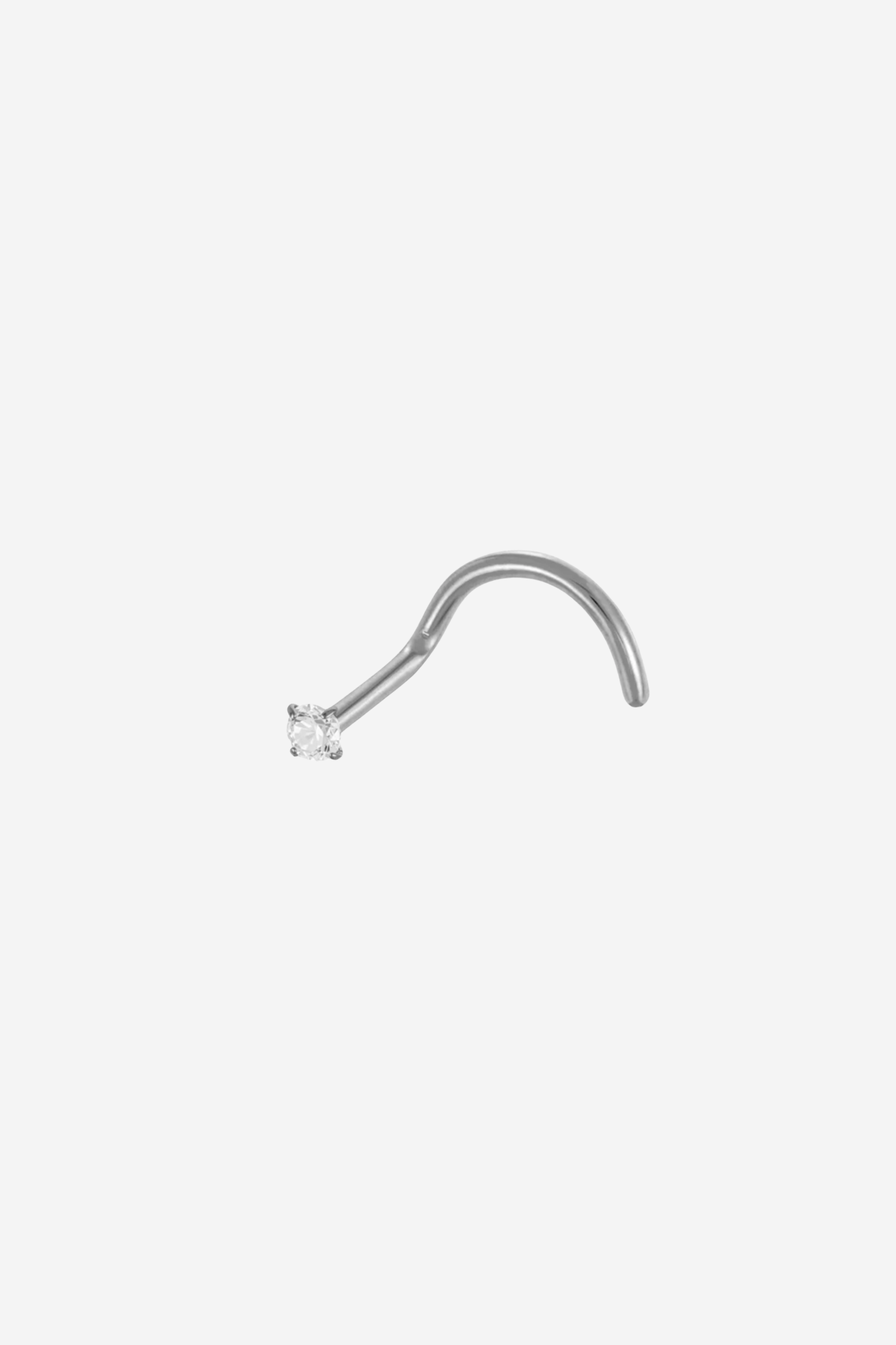 Piercing Nariz Simple Prateado em Titânio