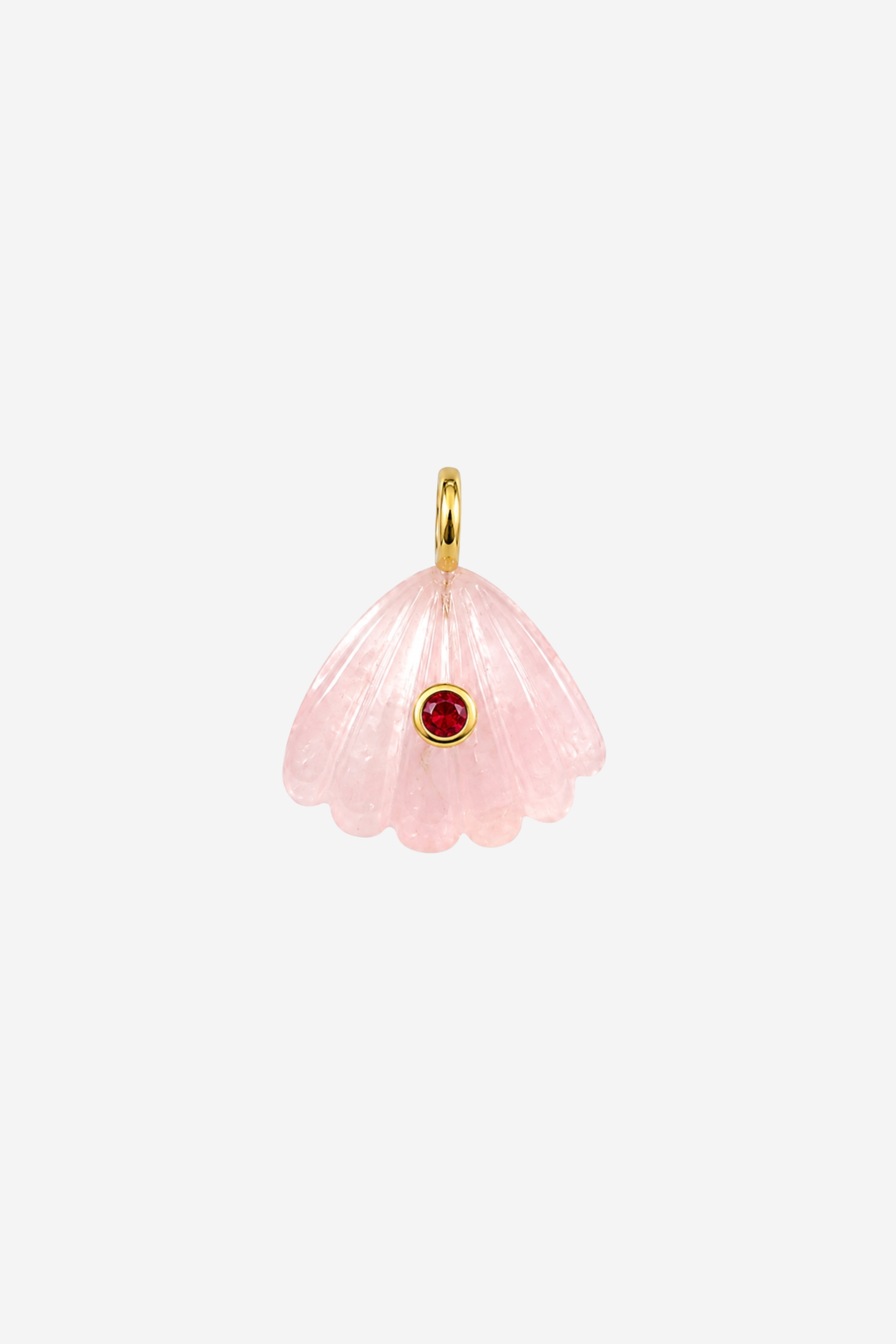Coastal Pendant - Natural Pink Quartz