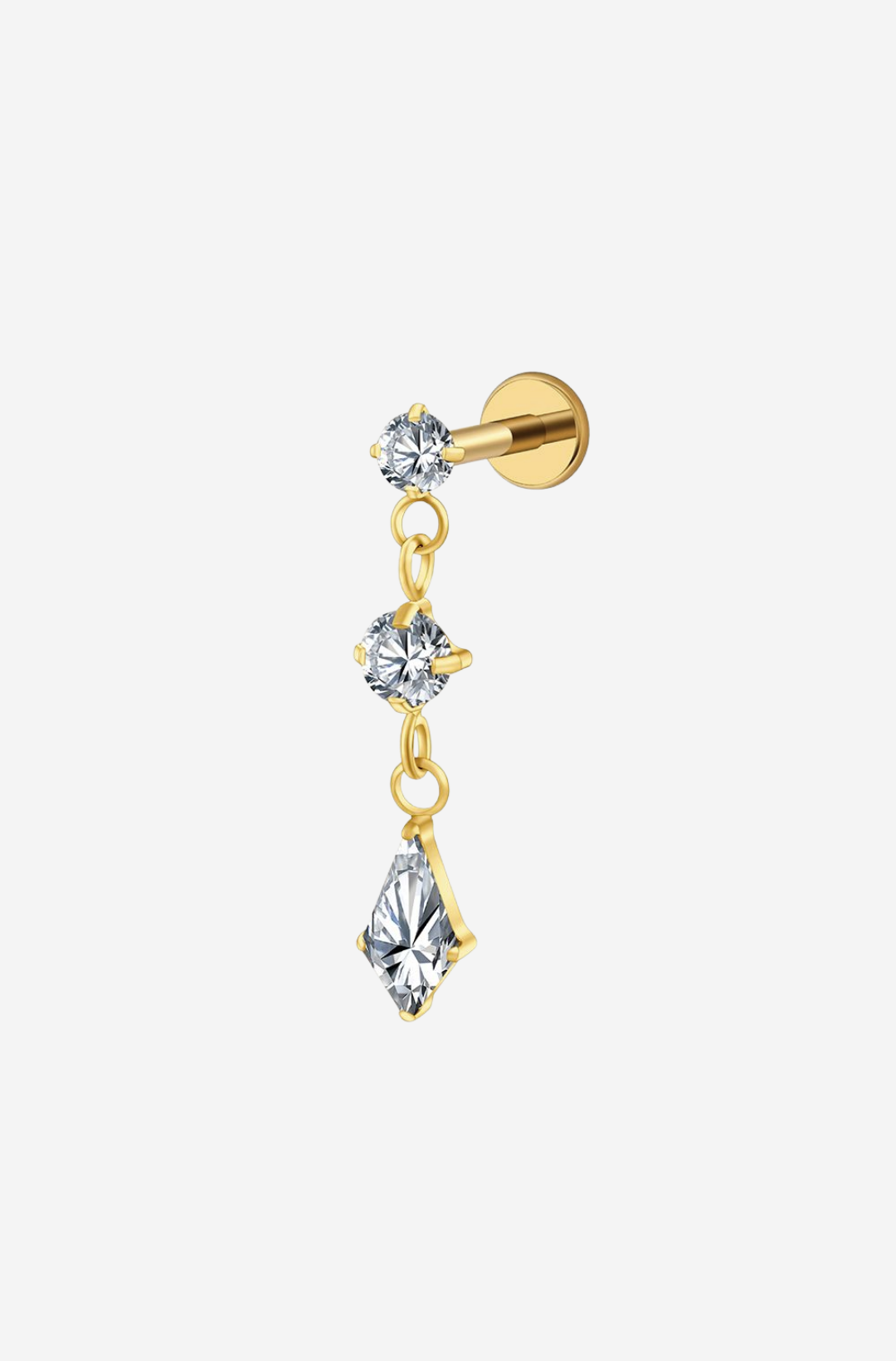 White Dangle Titanium Piercing