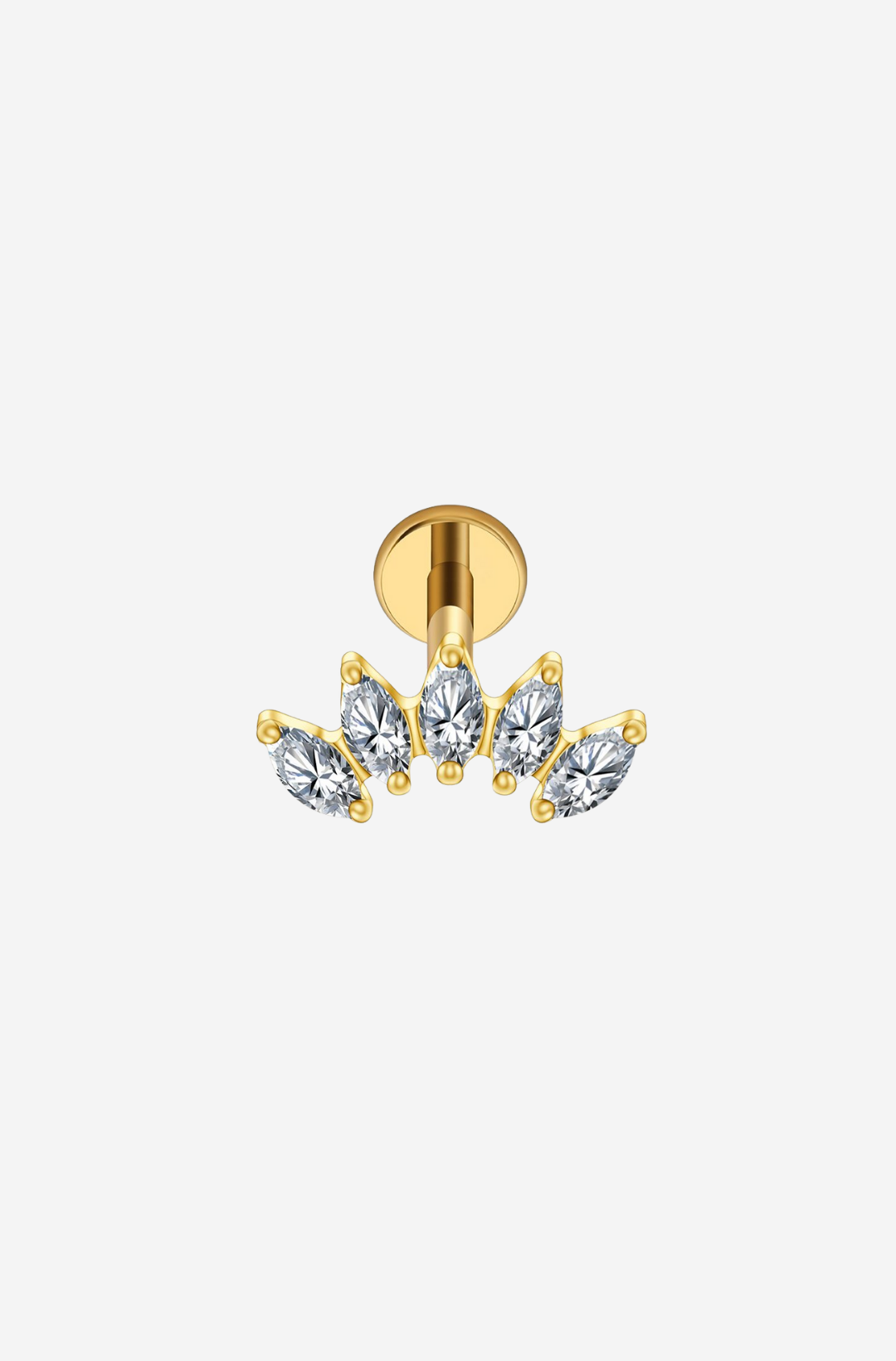 White Crown Titanium Piercing