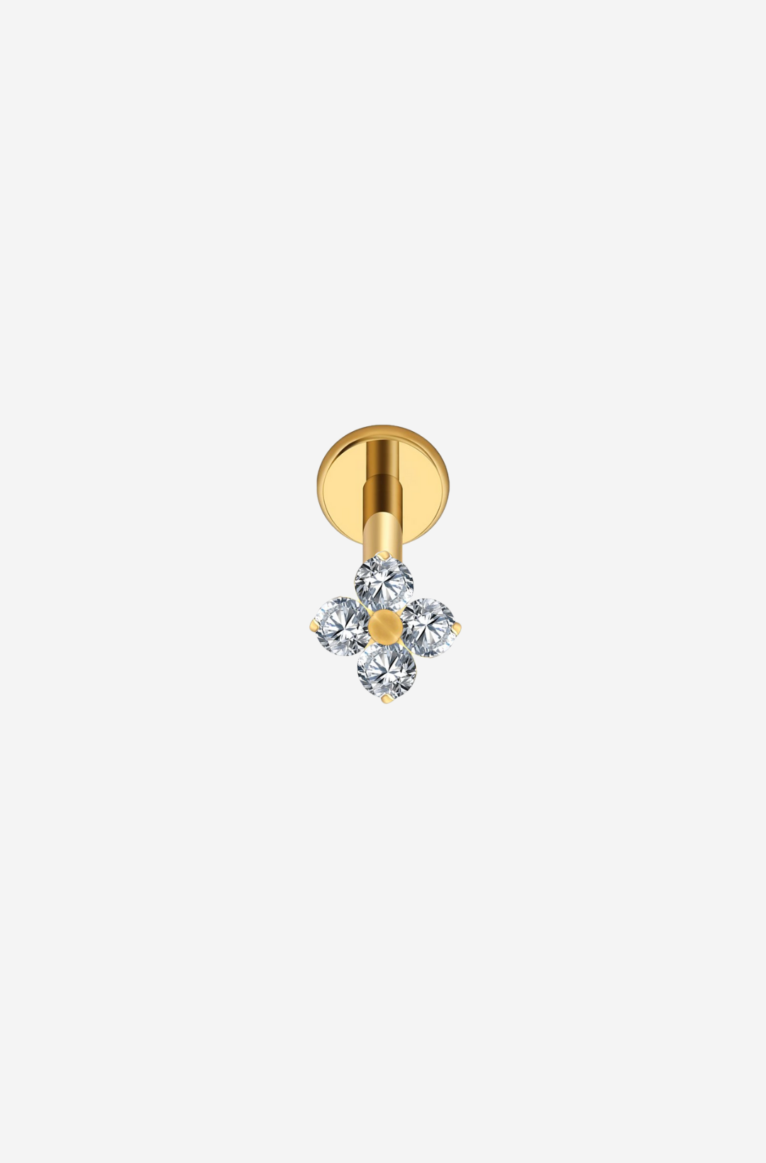 White Flower Titanium Piercing