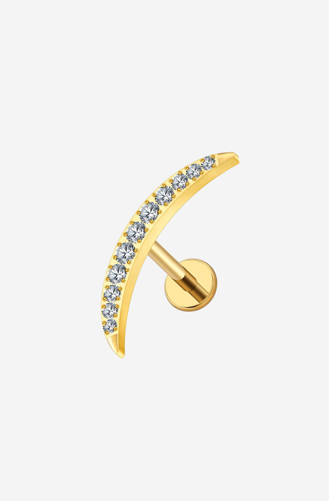 White Curve Titanium Piercing