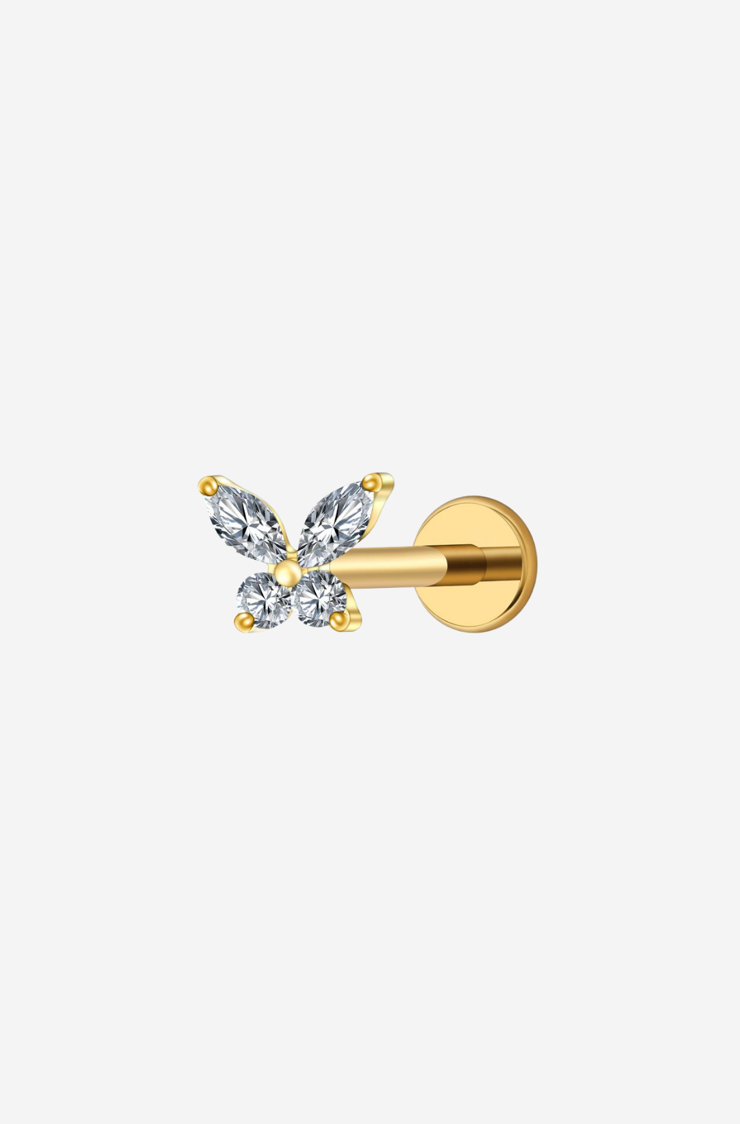 White Butterfly Titanium Piercing