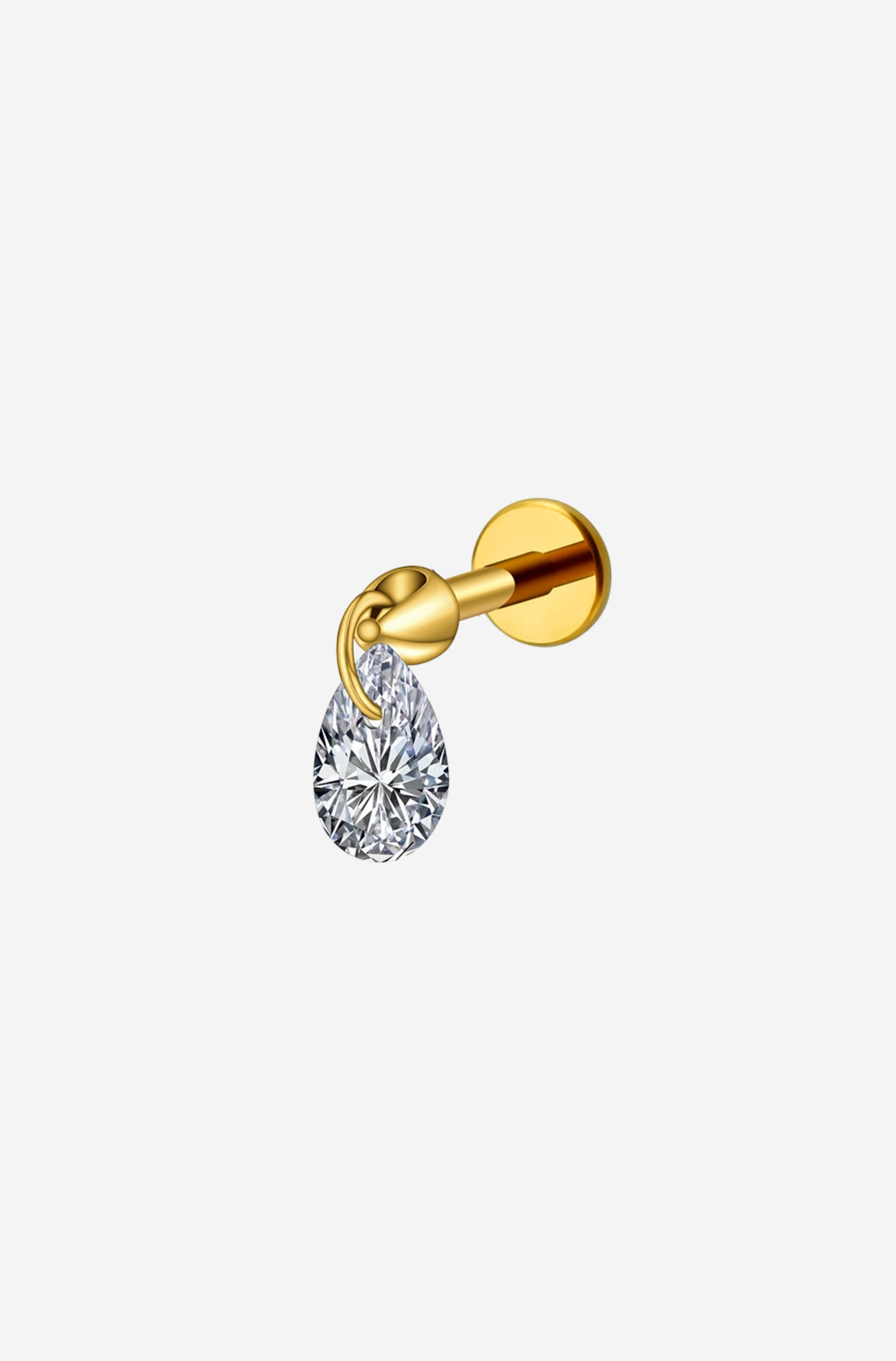 White Drop Titanium Piercing