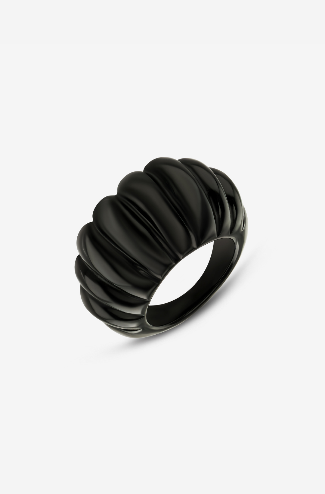 Black Swirl Ring