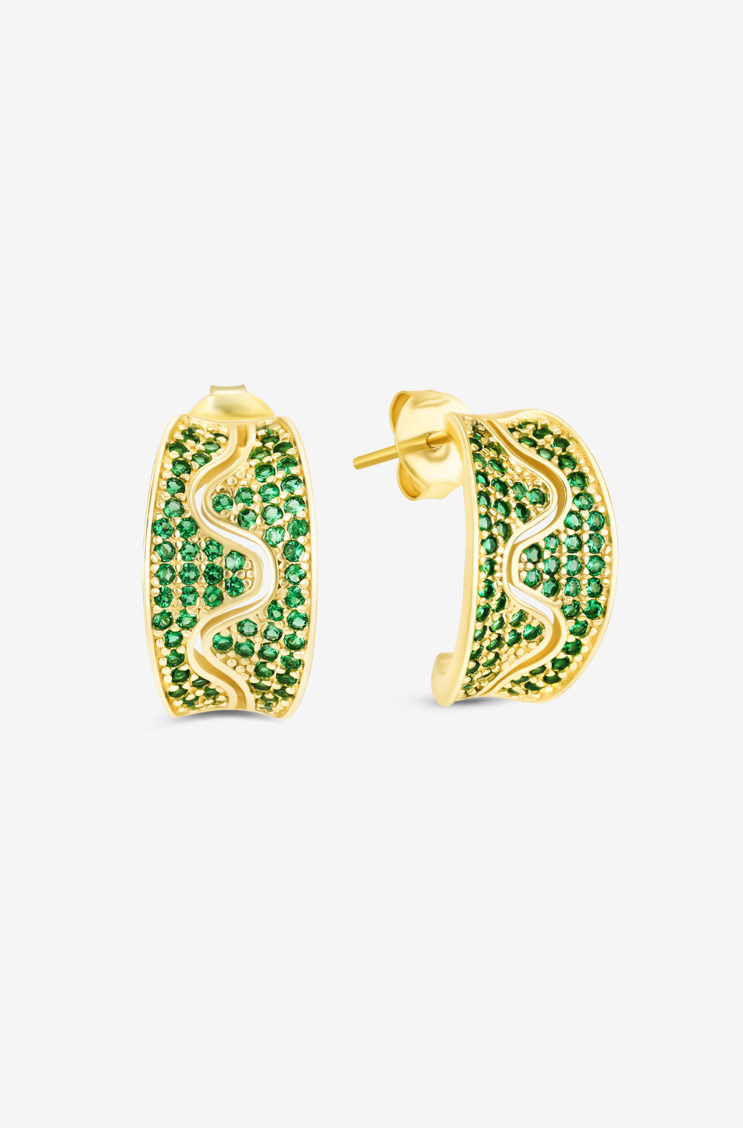 Green Sprinkle Earrings - Pair