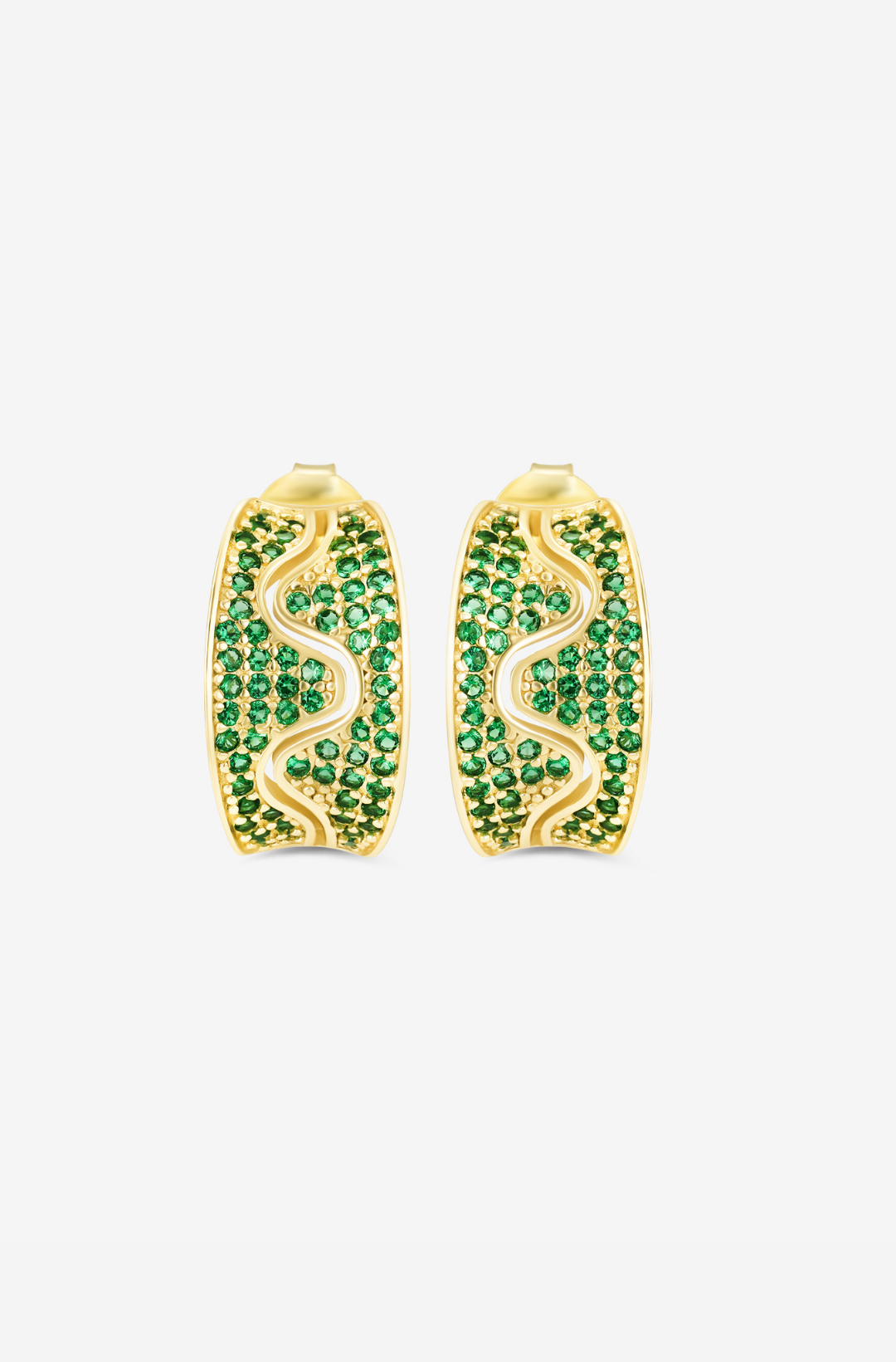 Green Sprinkle Earrings - Pair