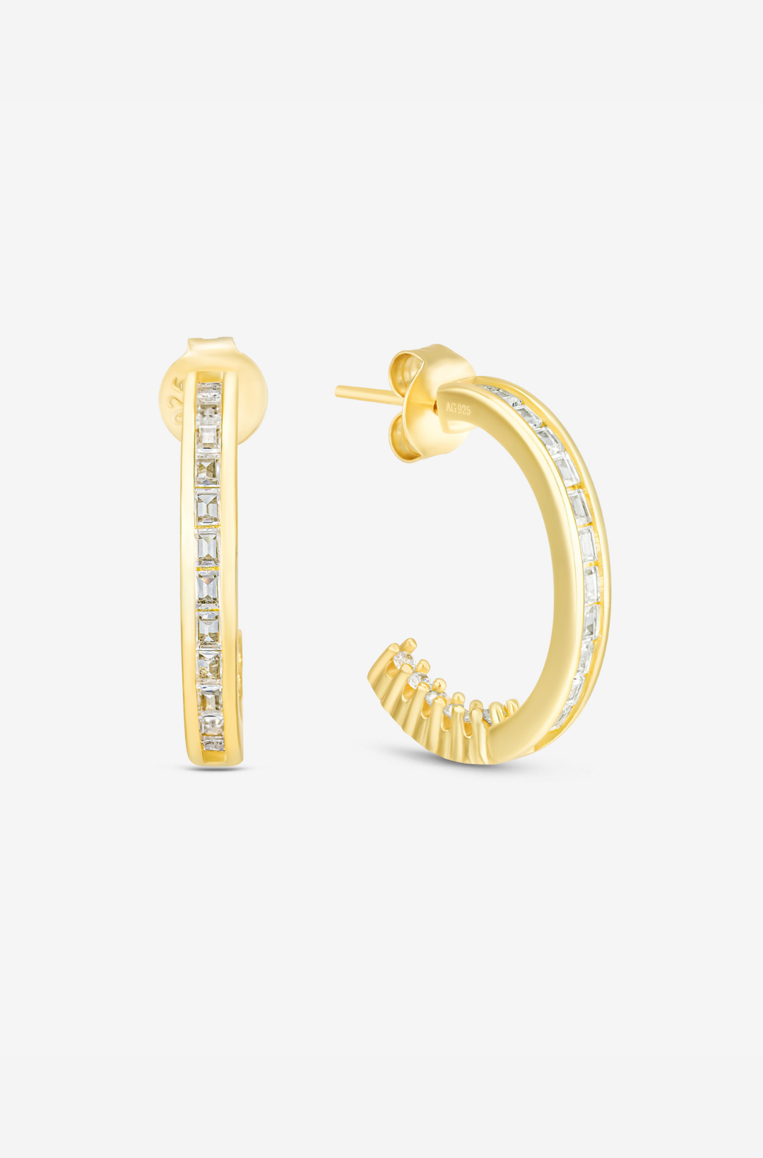 White Skittle Earrings - Pair