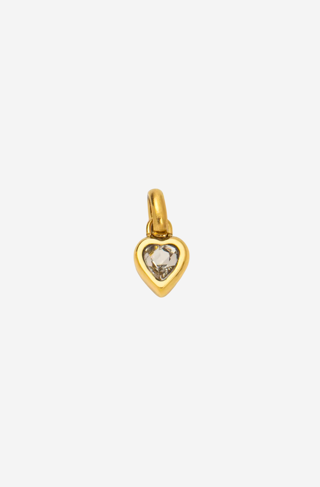 White Heart Charm