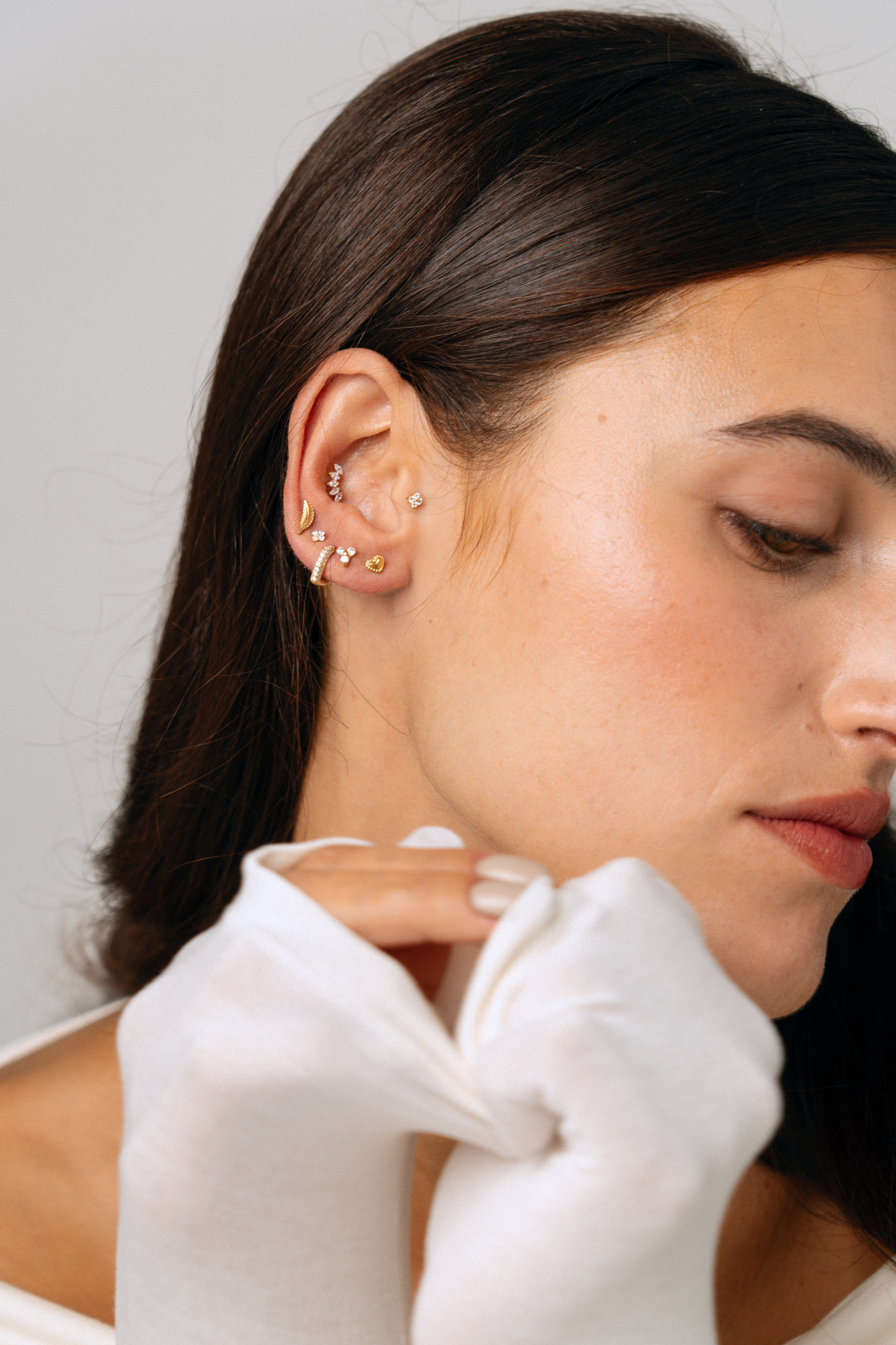White Crown Titanium Piercing