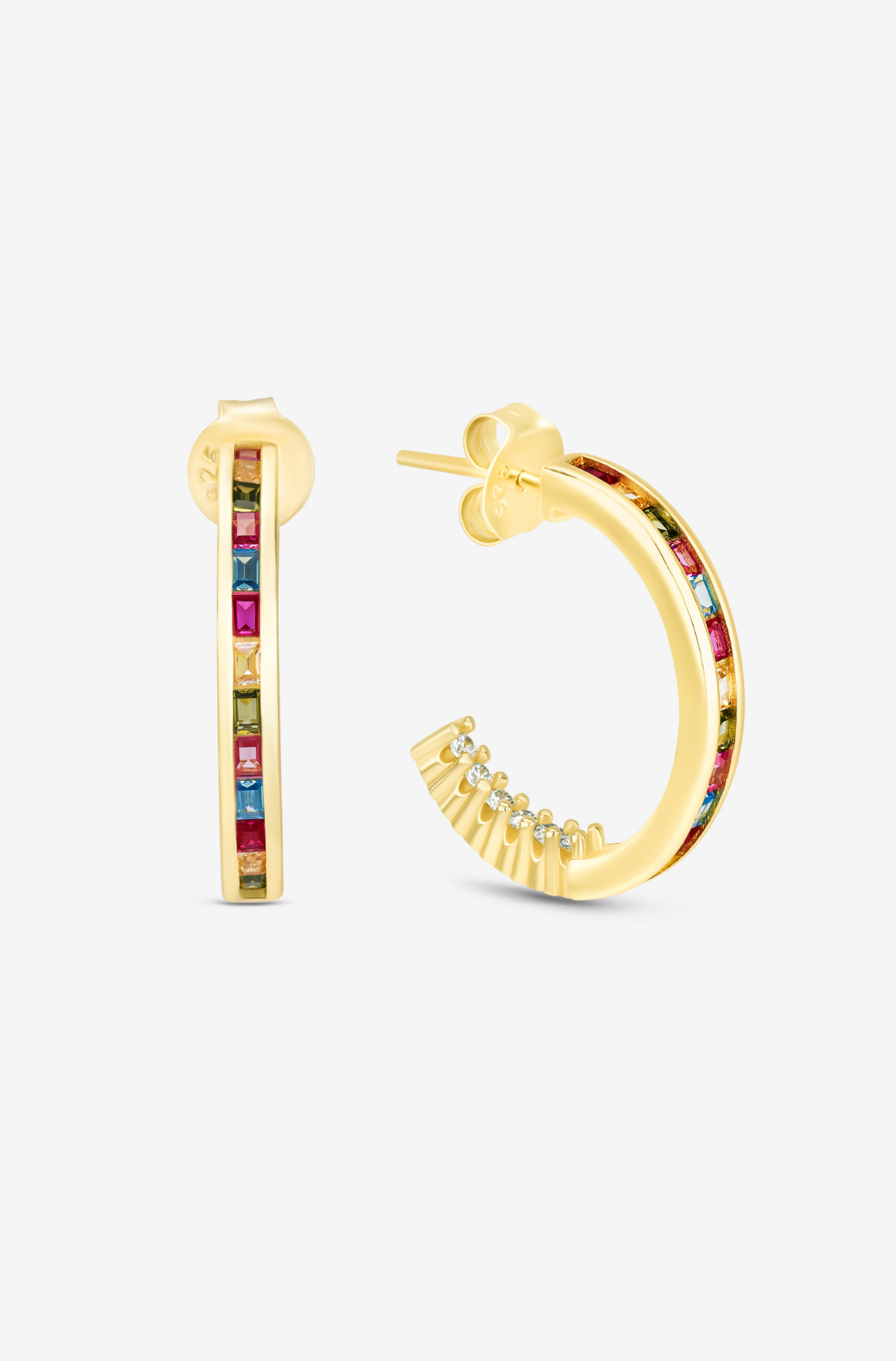 Multicolor Skittle Earrings - Pair