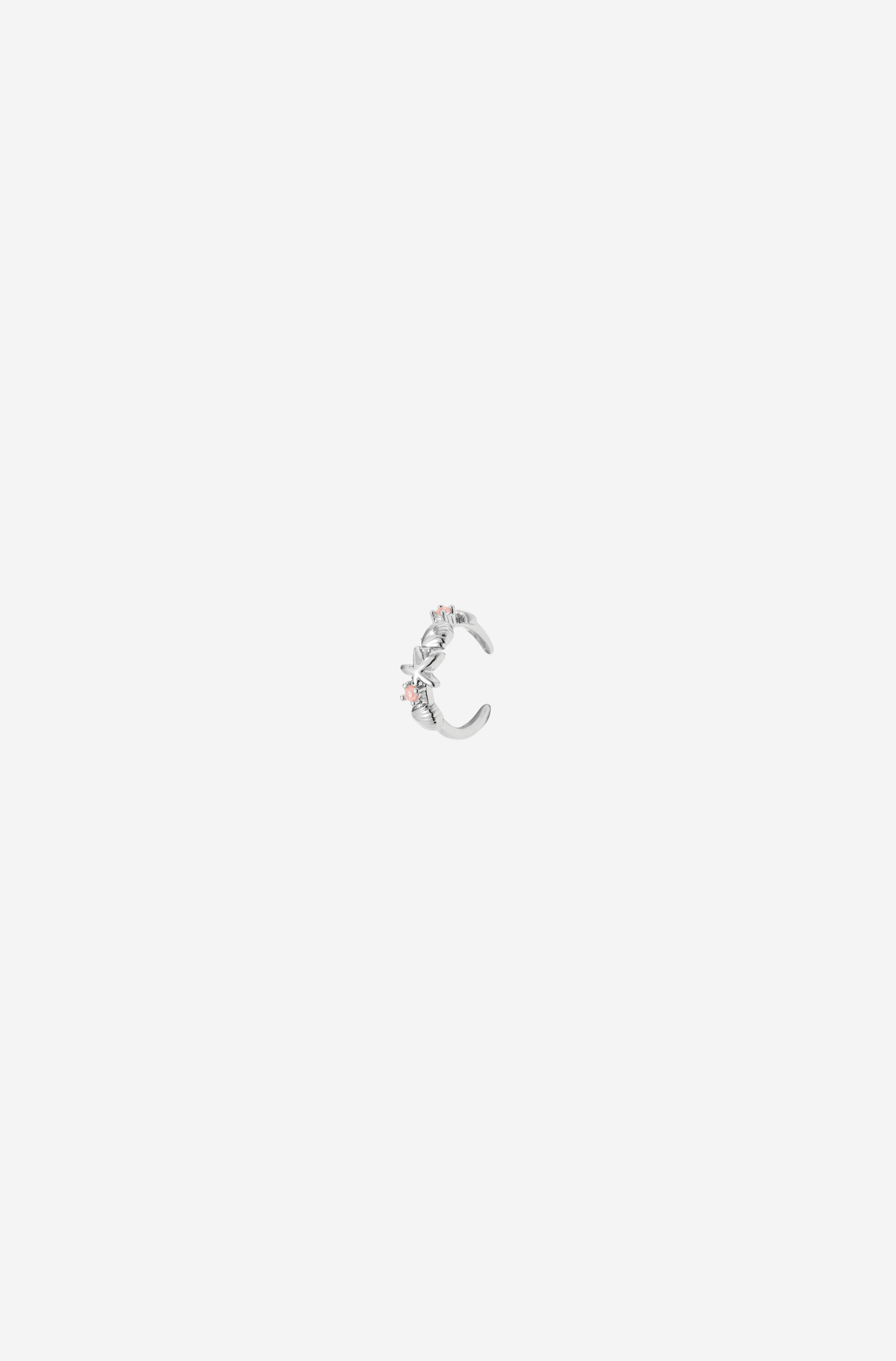 Silver Rose Earcuff