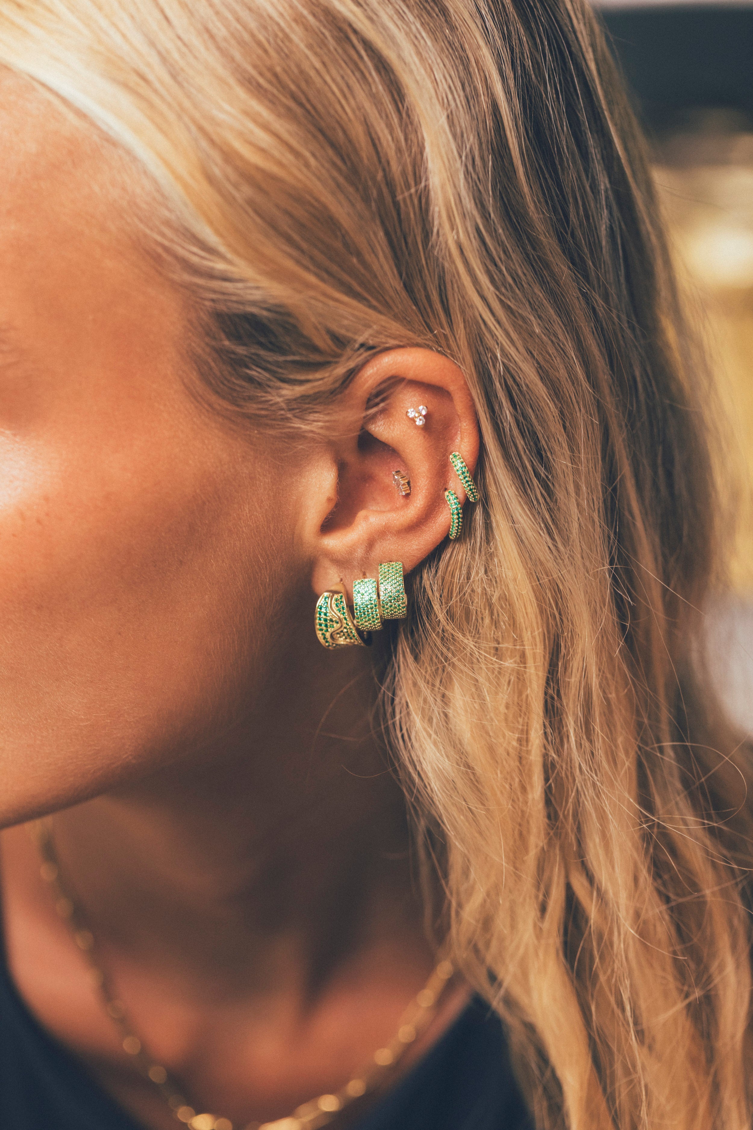 Green Lush Earrings - Pair