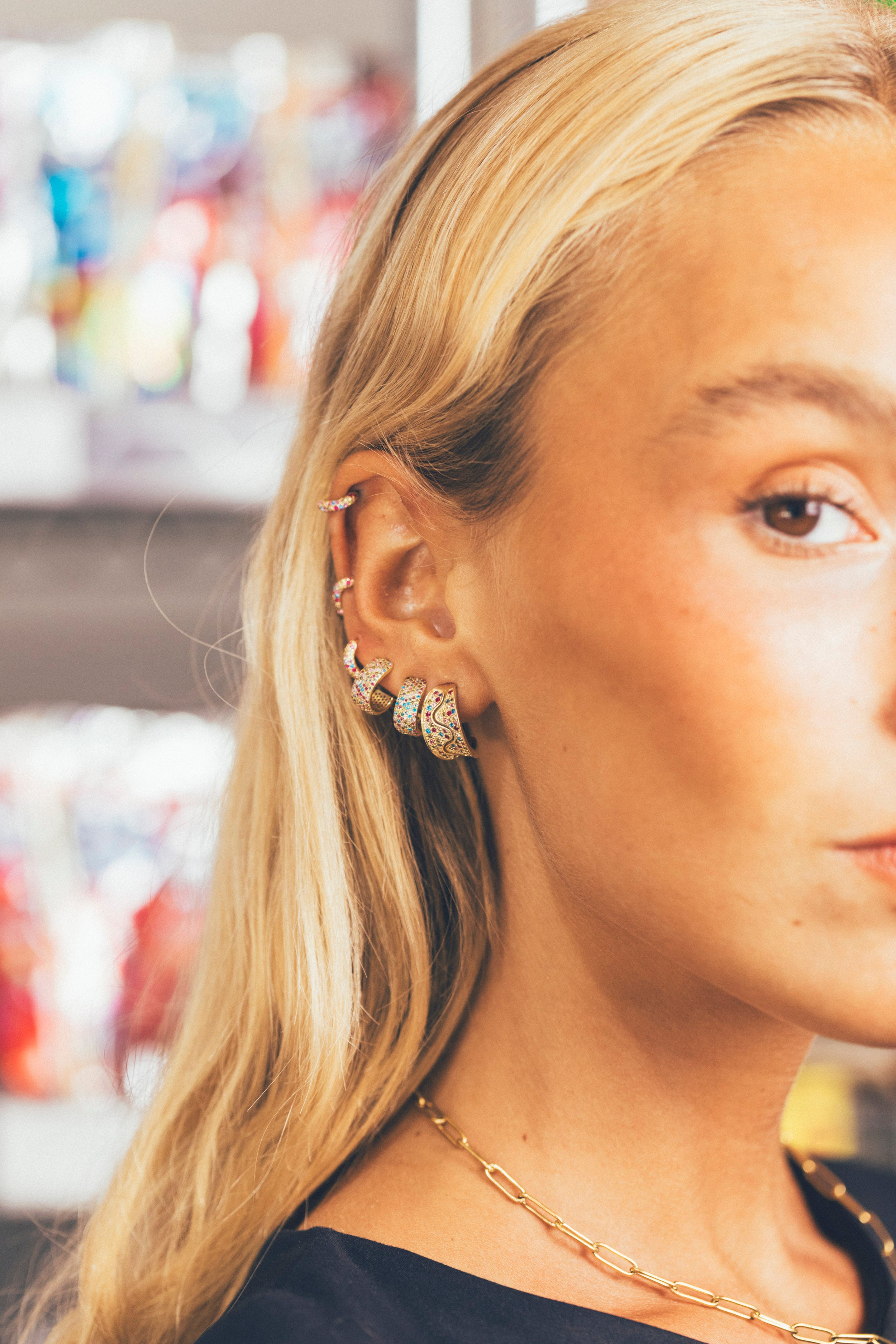 Multicolor Sprinkle Earrings - Pair