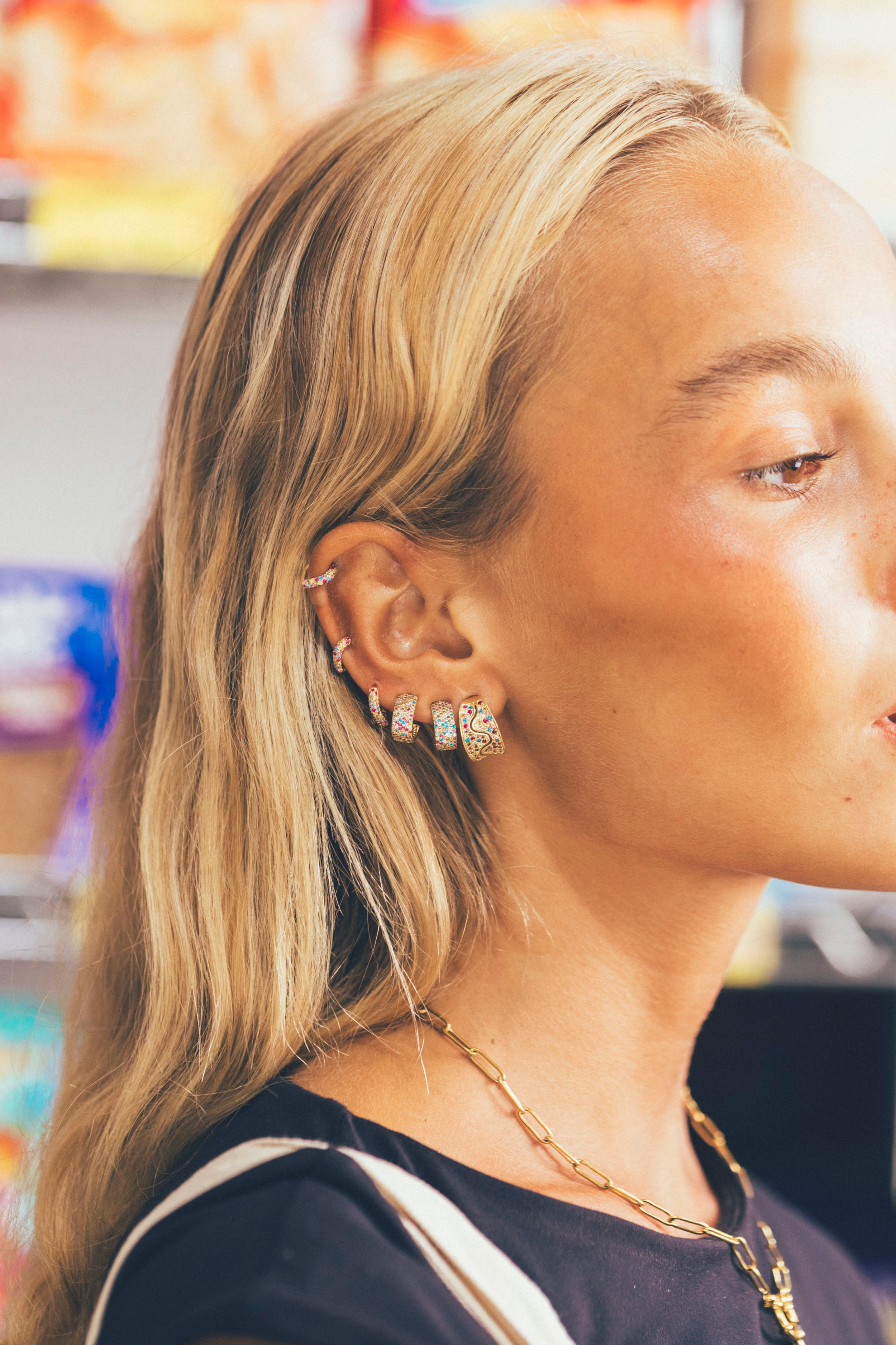 Multicolor Lush Earrings - Pair