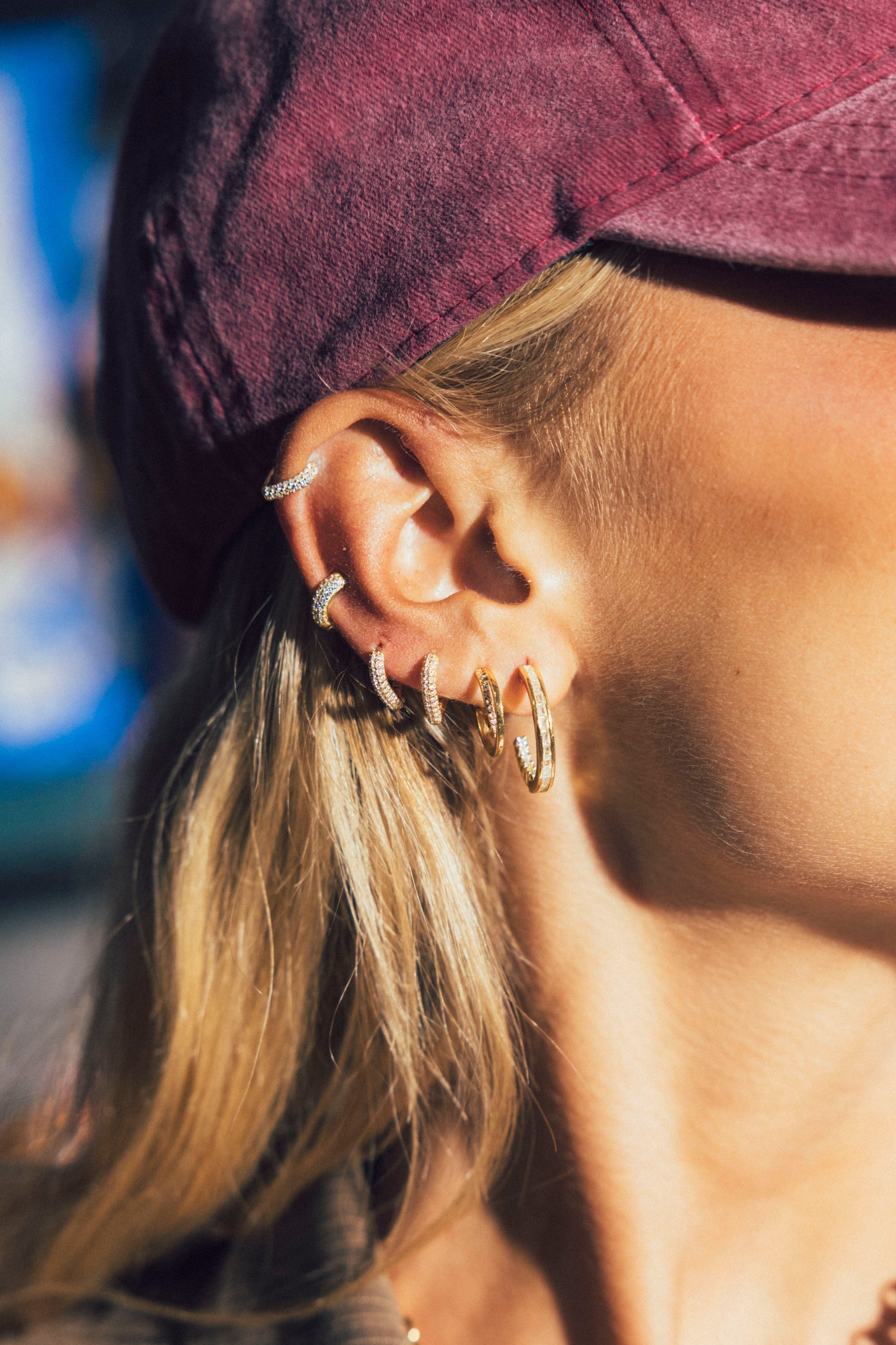 White Glaze Earrings - Pair