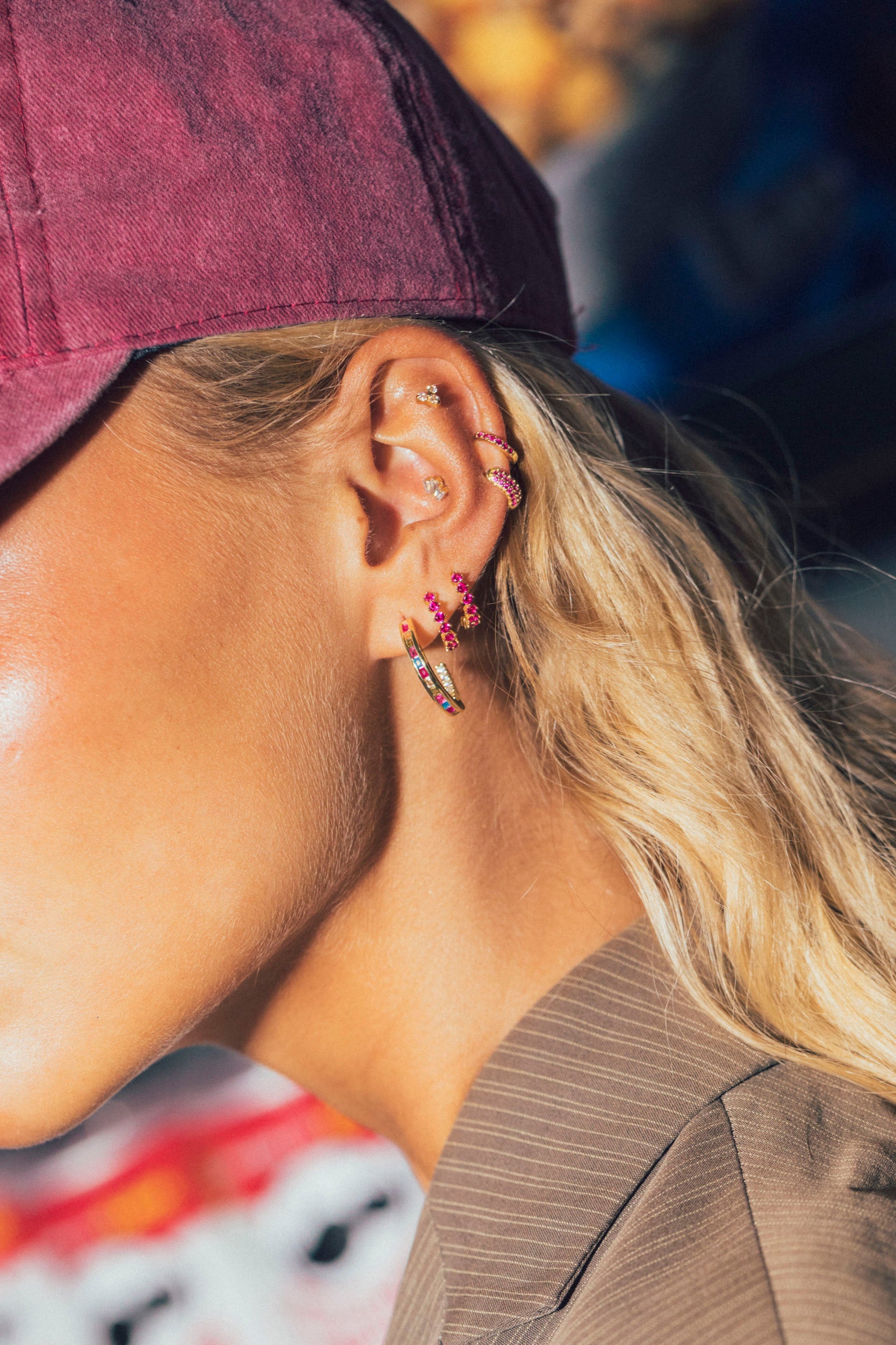 Multicolor Skittle Earrings - Pair
