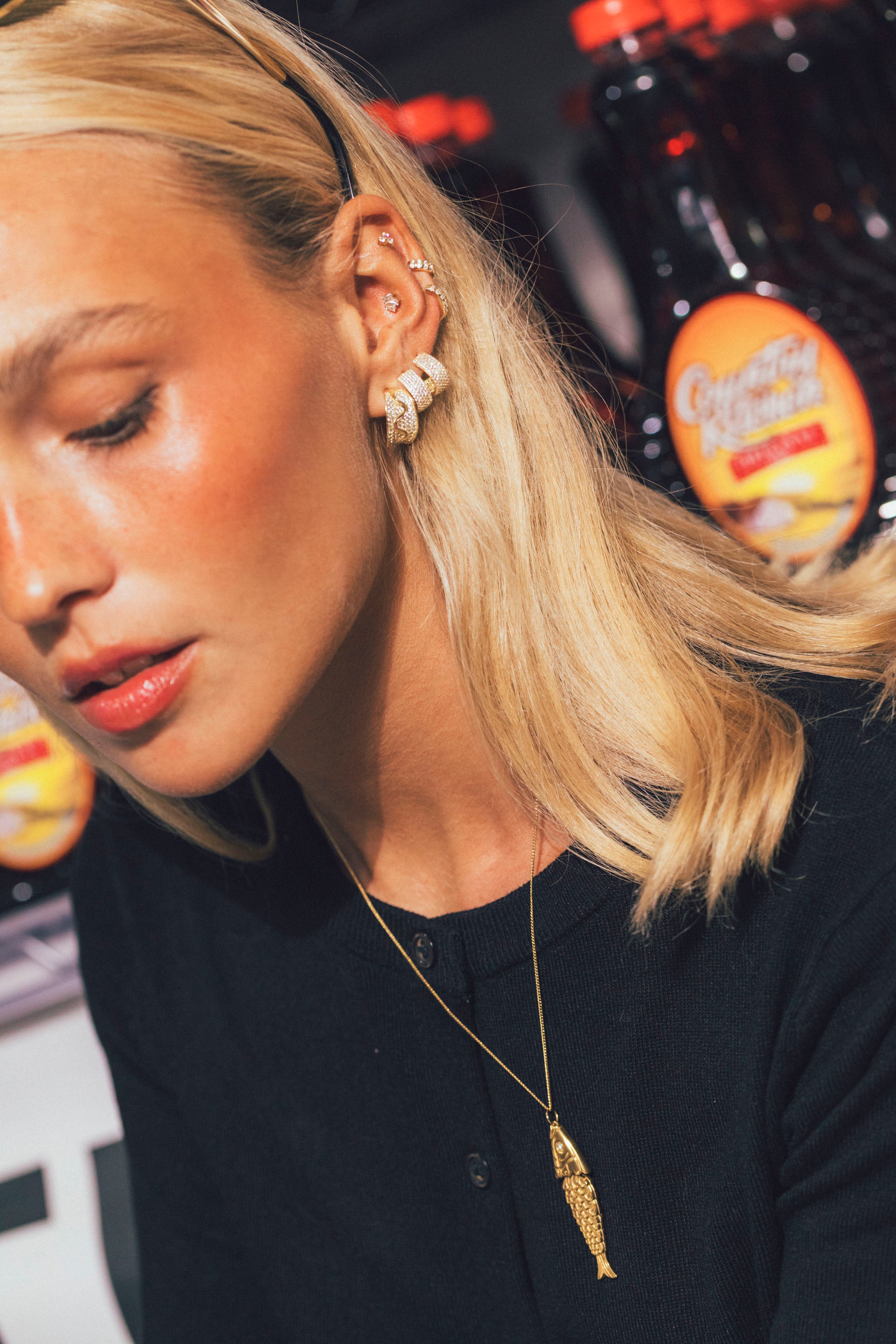 White Lush Earrings - Pair