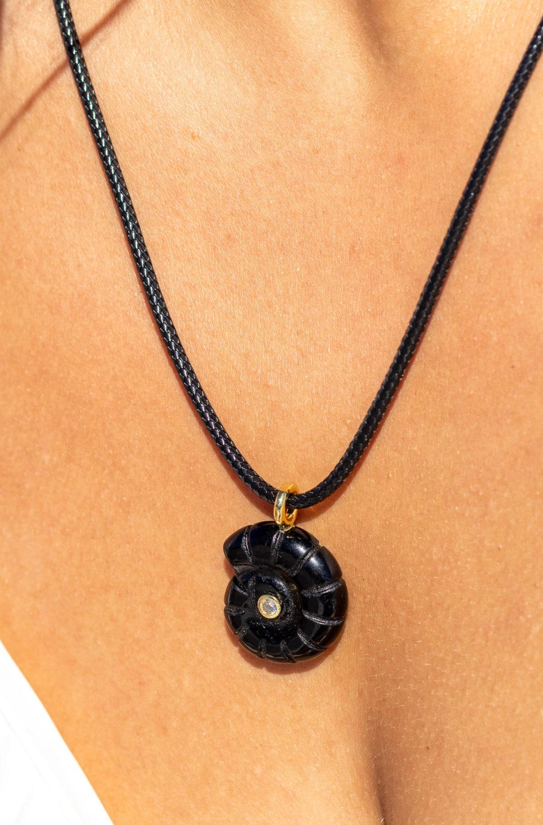 Shore Pendant - Natural Black Onyx