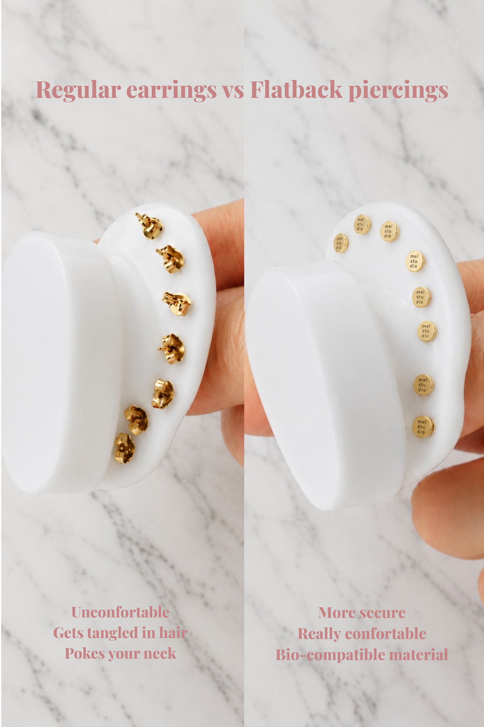 White Aaria Titanium Piercing