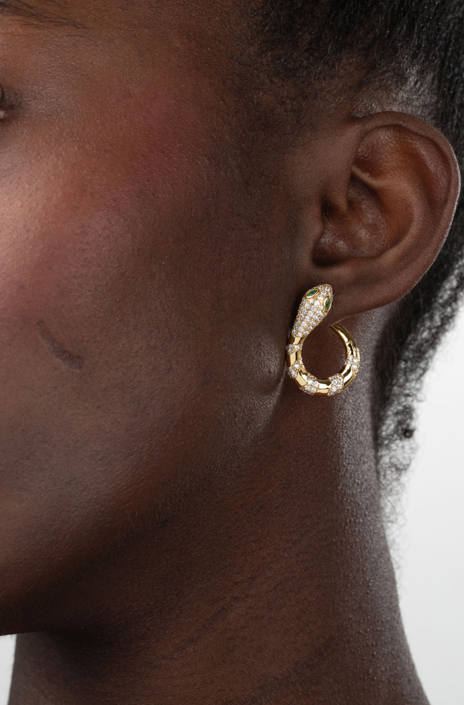 Brincos Snake Curve - par