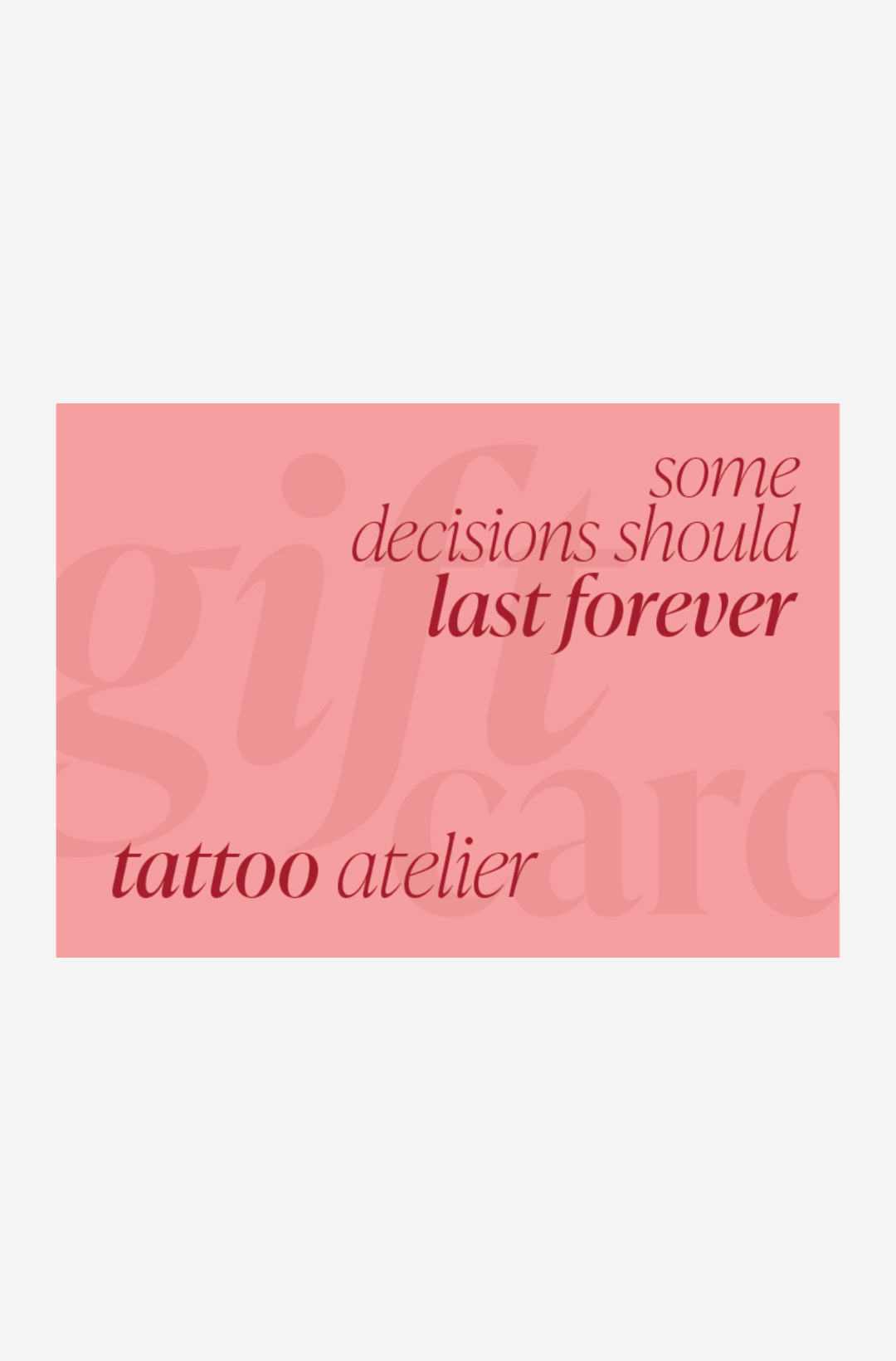 Tattoo E-Gift Card