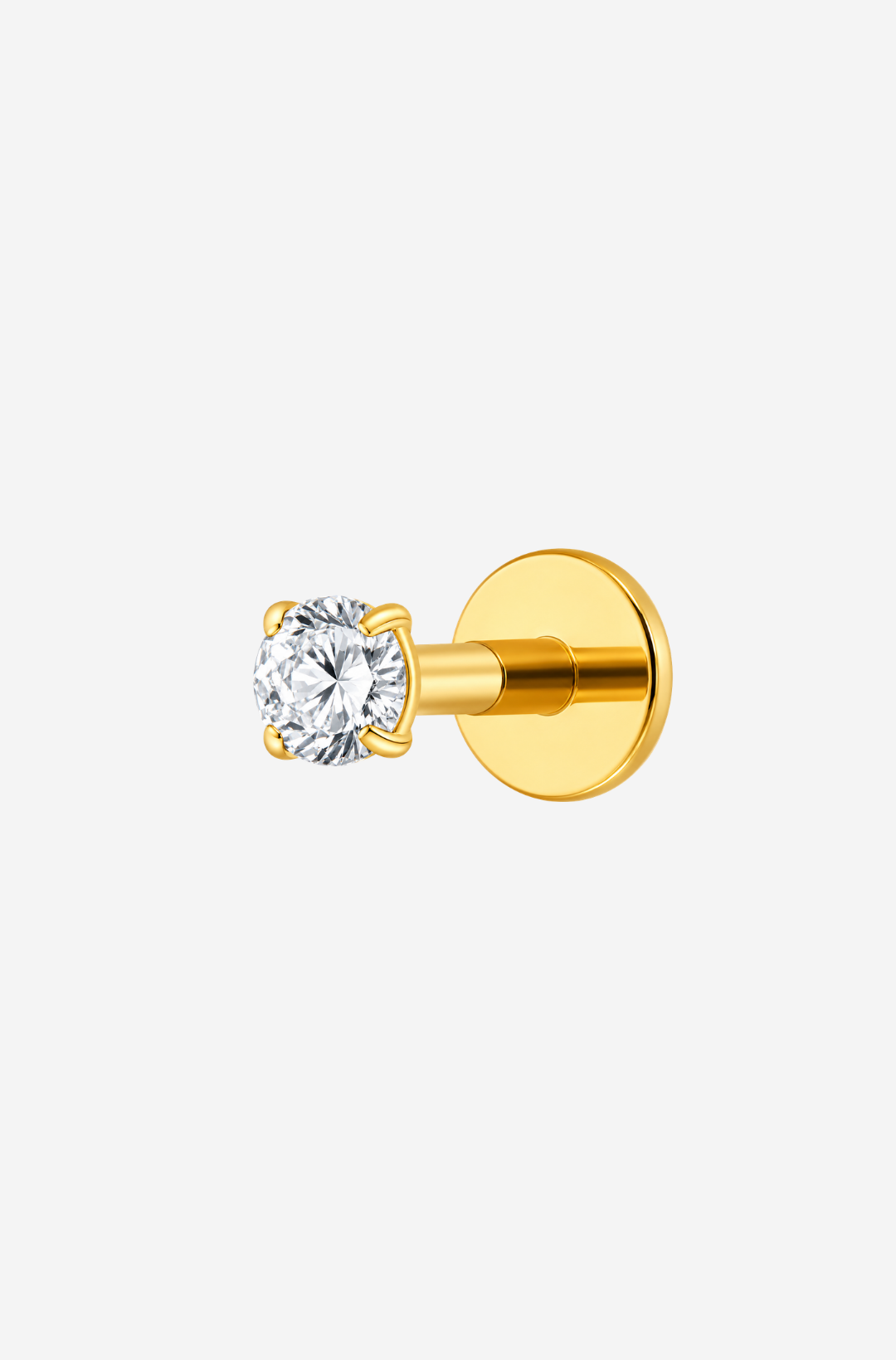 White Round Titanium Piercing