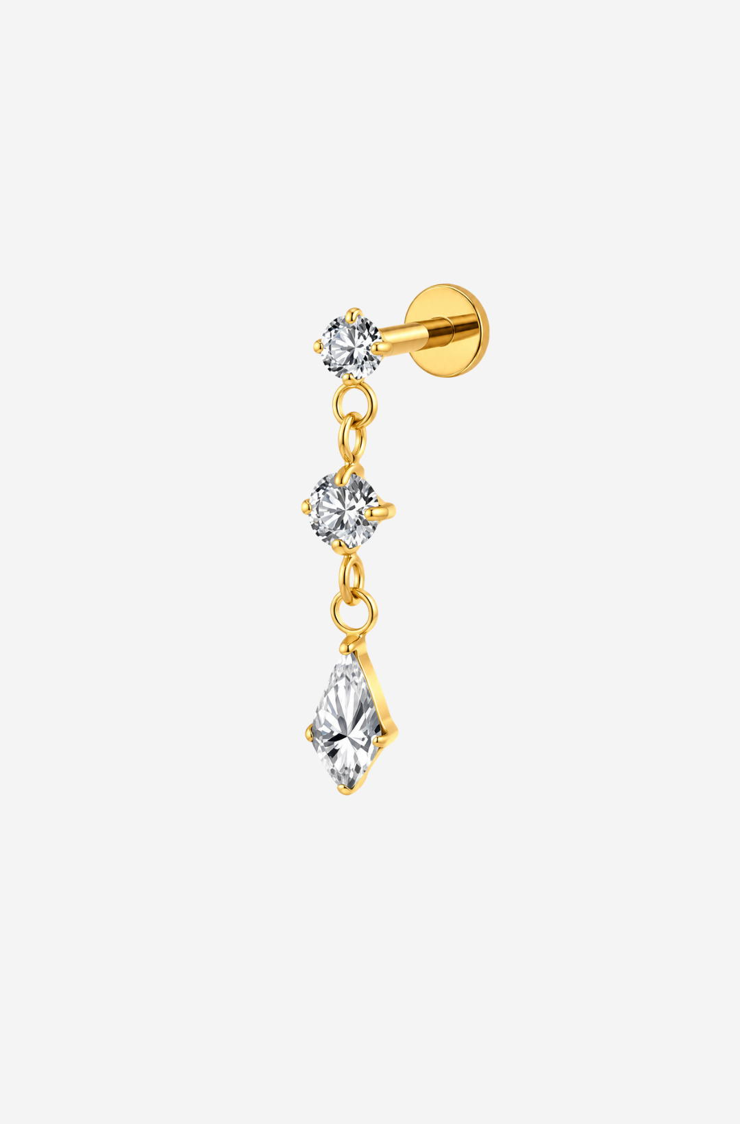 White Dangle Titanium Piercing