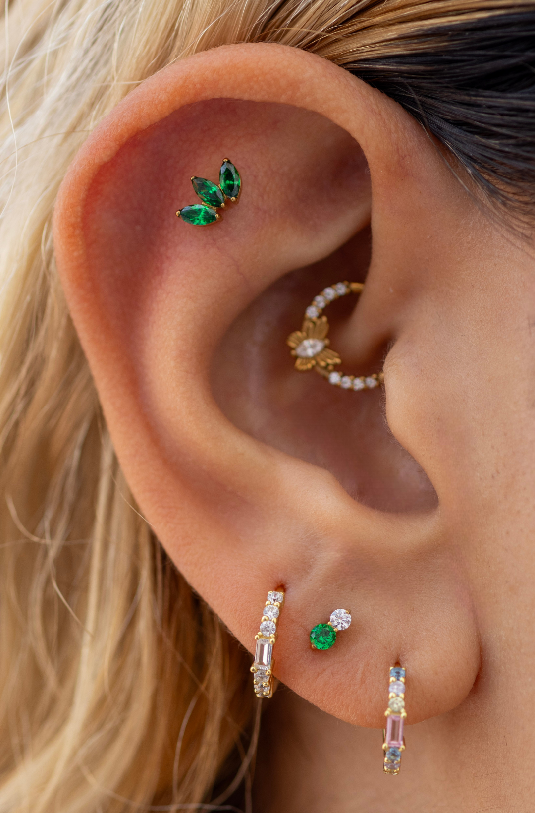 Green Lotus Titanium Piercing