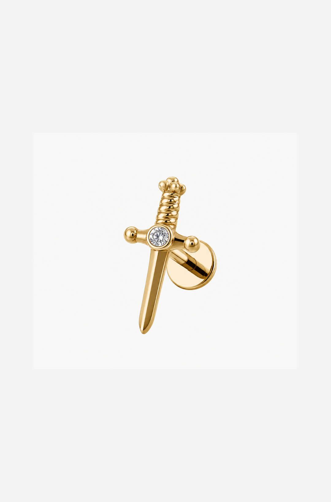 White Spade Titanium Piercing