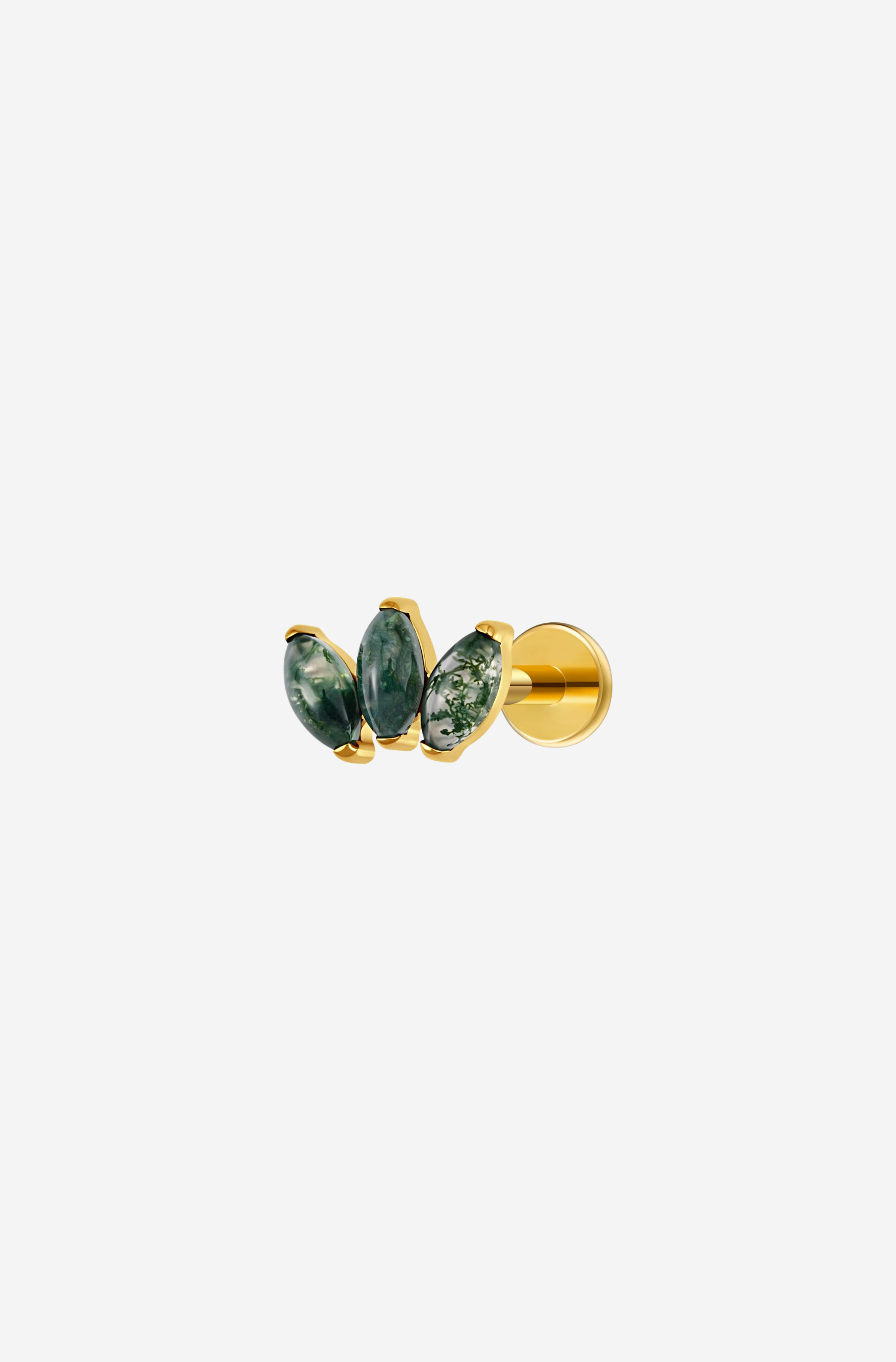 Green Leaf Titanium Piercing