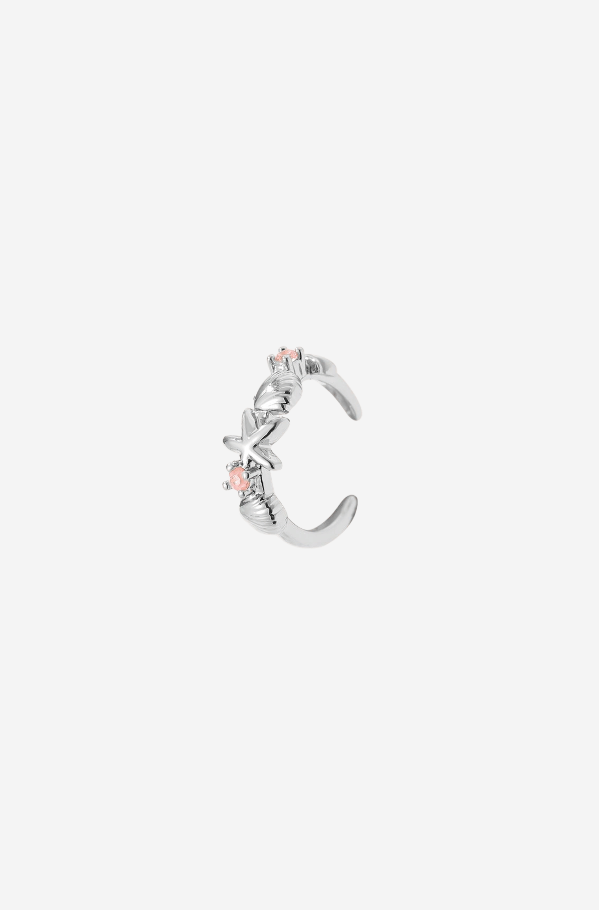 Silver Rose Earcuff