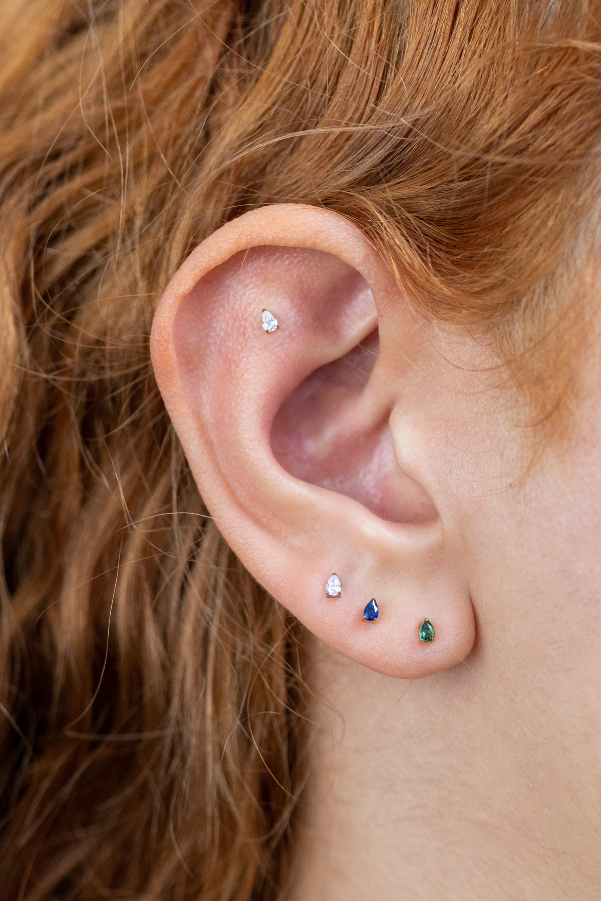 Piercing Drop Cristal em Titânio