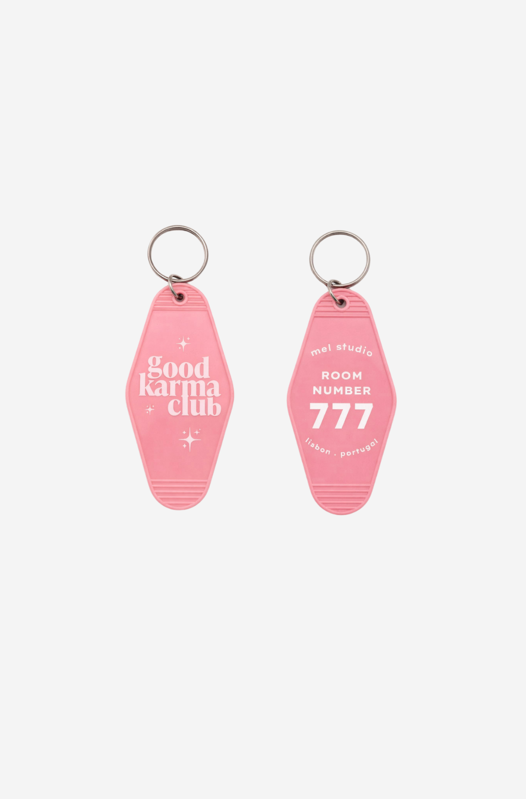 Pink Good Karma Club Keychain
