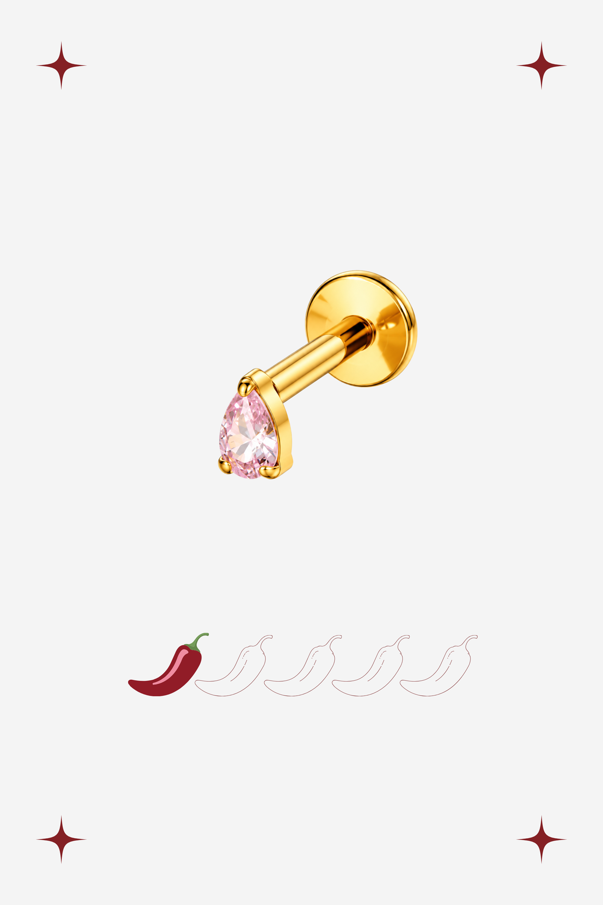 Blush Drop Titanium Piercing