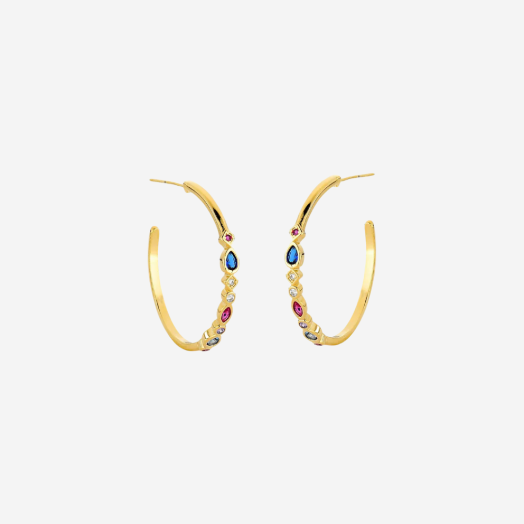 Rainbow Positano Hoops