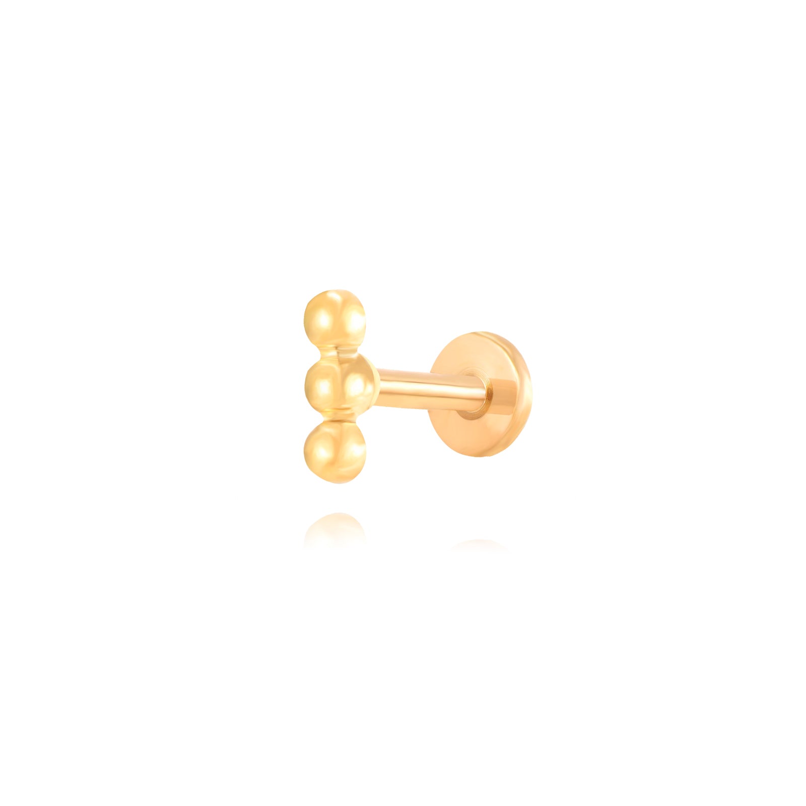 Dot Piercing in Sterling Silver Gold Plated
