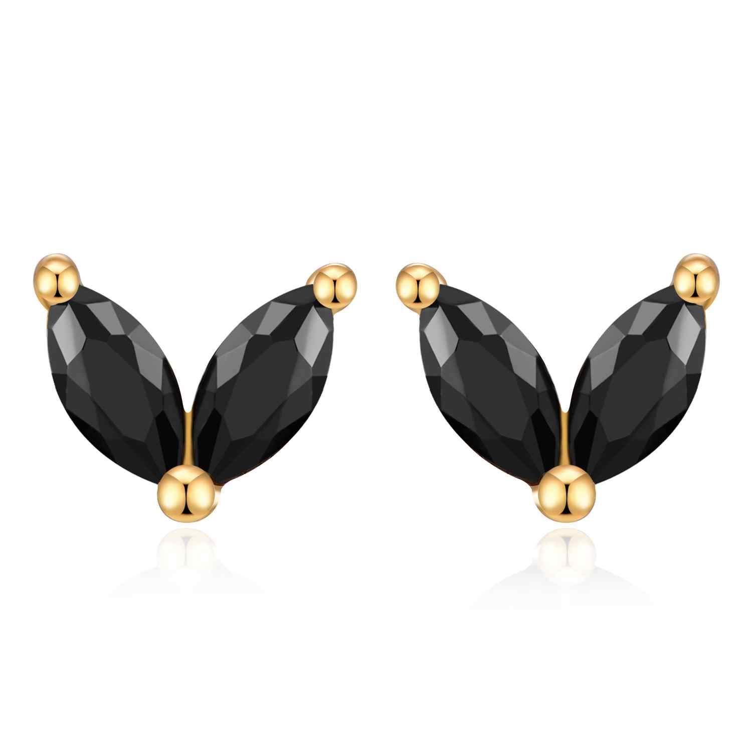 Black Fleur Earrings