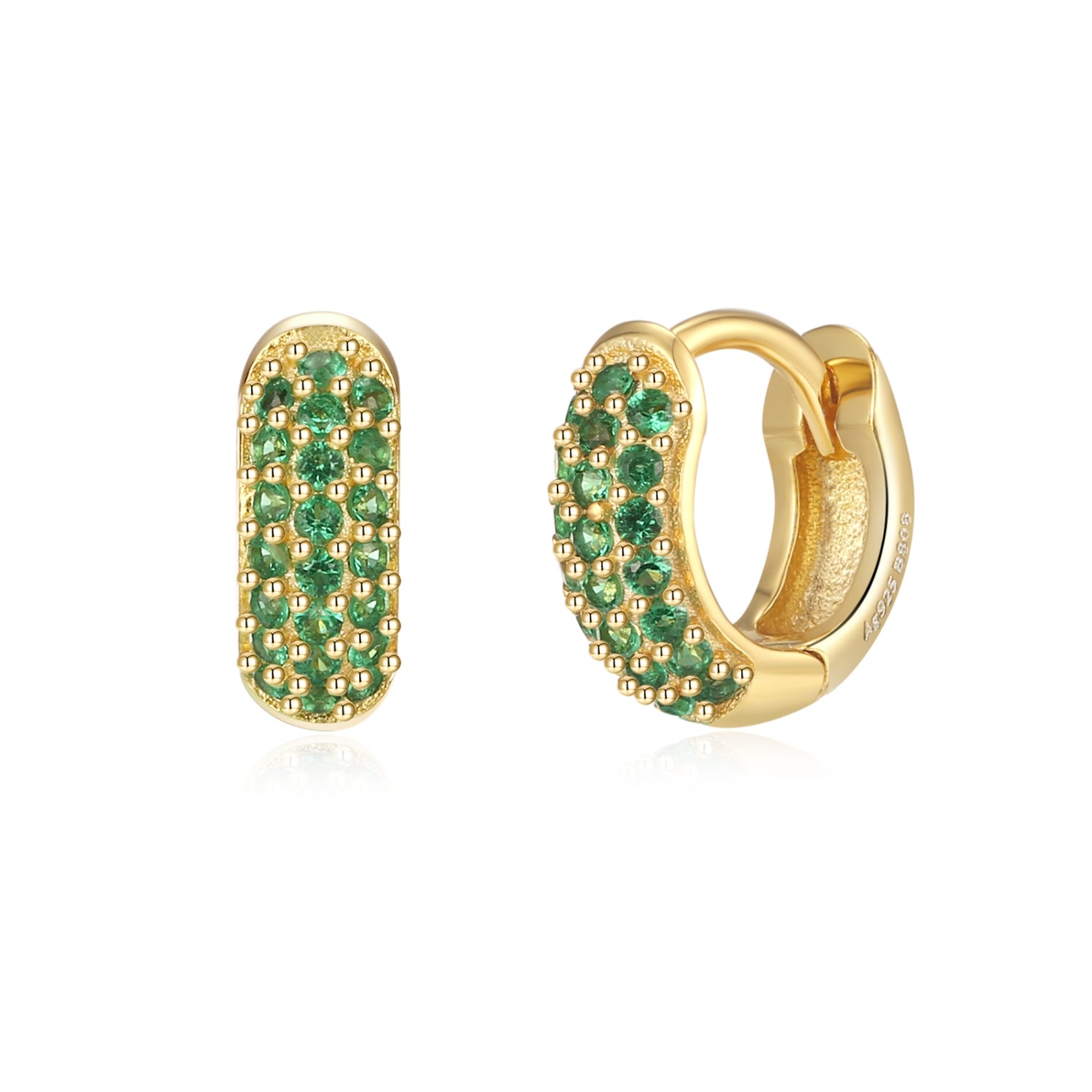 Green Glace Hoops