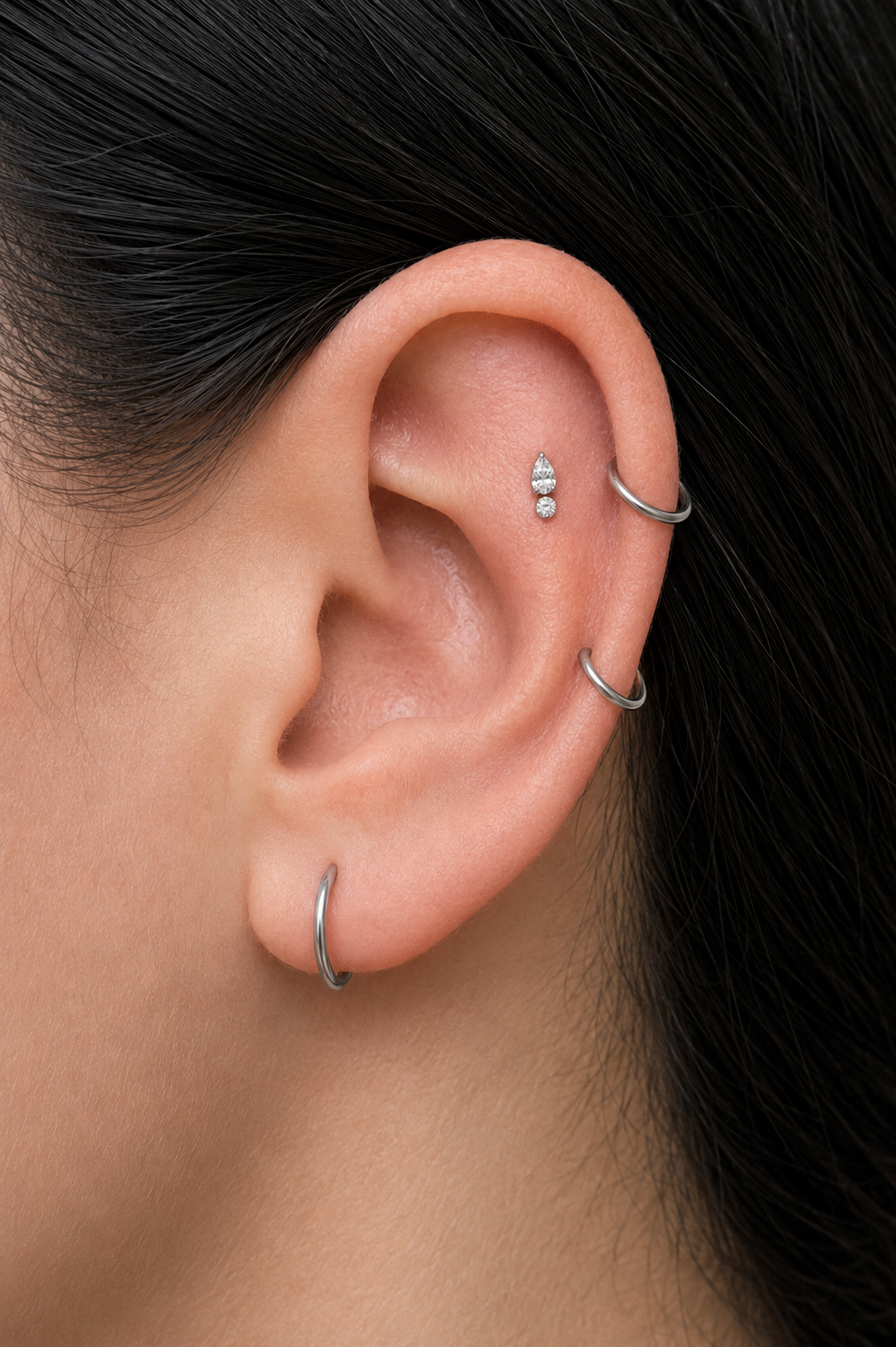 S Silver Plain Clicker - 8mm