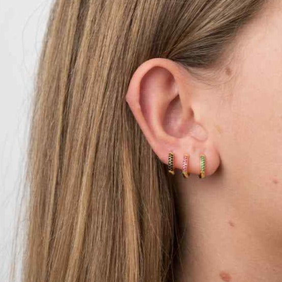 Green Céline Hoops