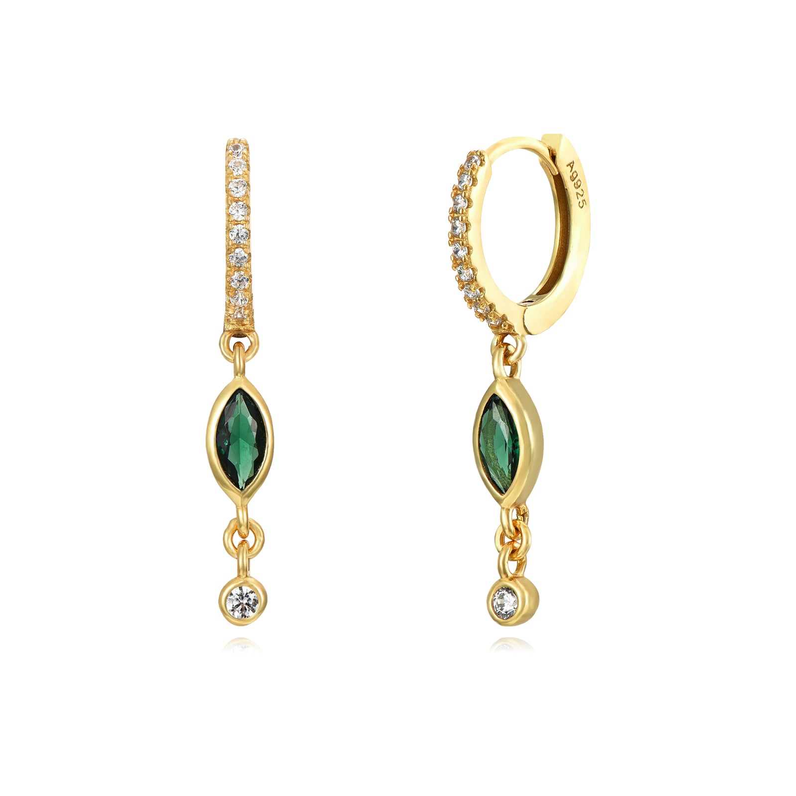 Green Larme Hoops